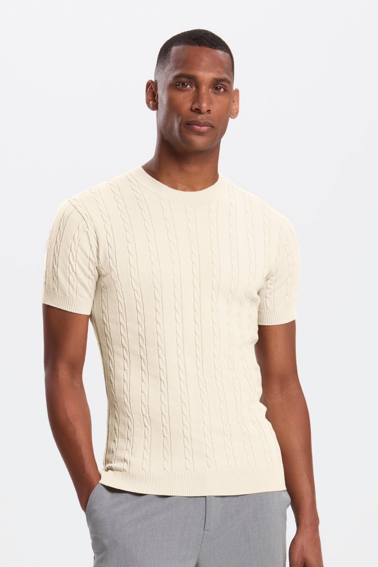 THE CABLE SHORT SLEEVE T-SHIRT