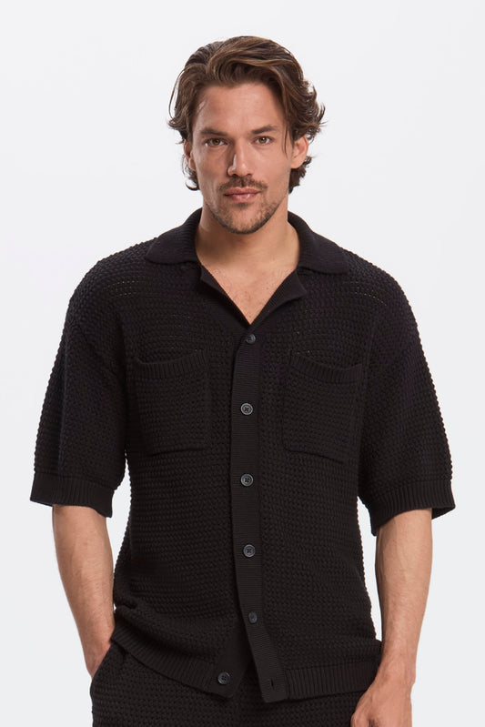 Matese Short Sleeve Crochet Shirt