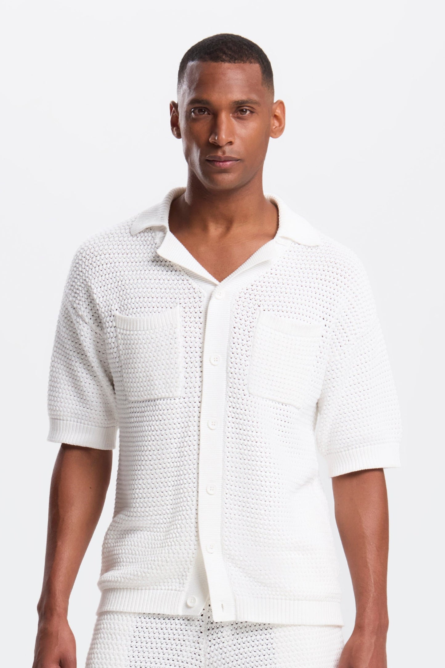 Matese Short Sleeve Crochet Shirt