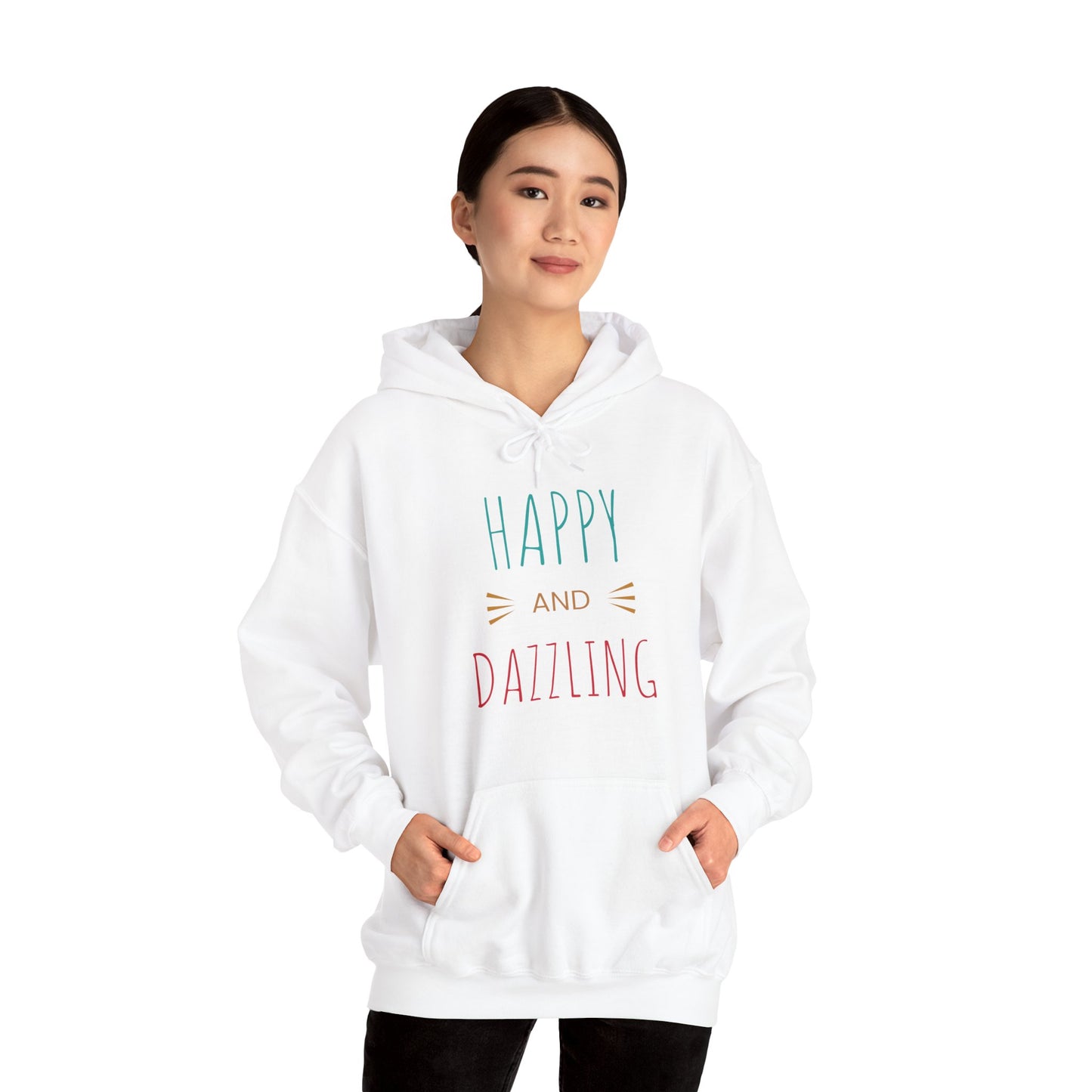 Happy and Dazzling Unisex Hoodie – Cozy Gift for All Occasions