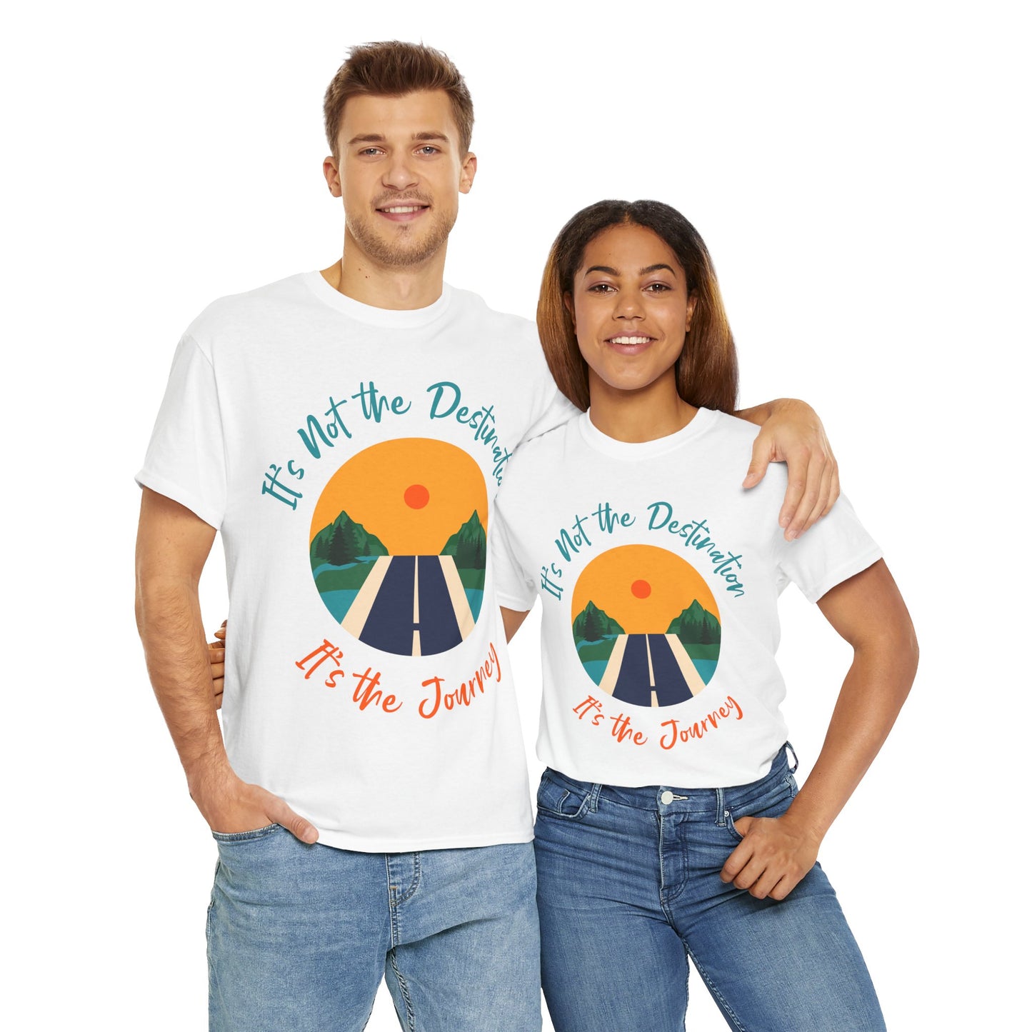 It's Not the Destination Unisex Heavy Cotton Tee - Travel Inspiration Shirt