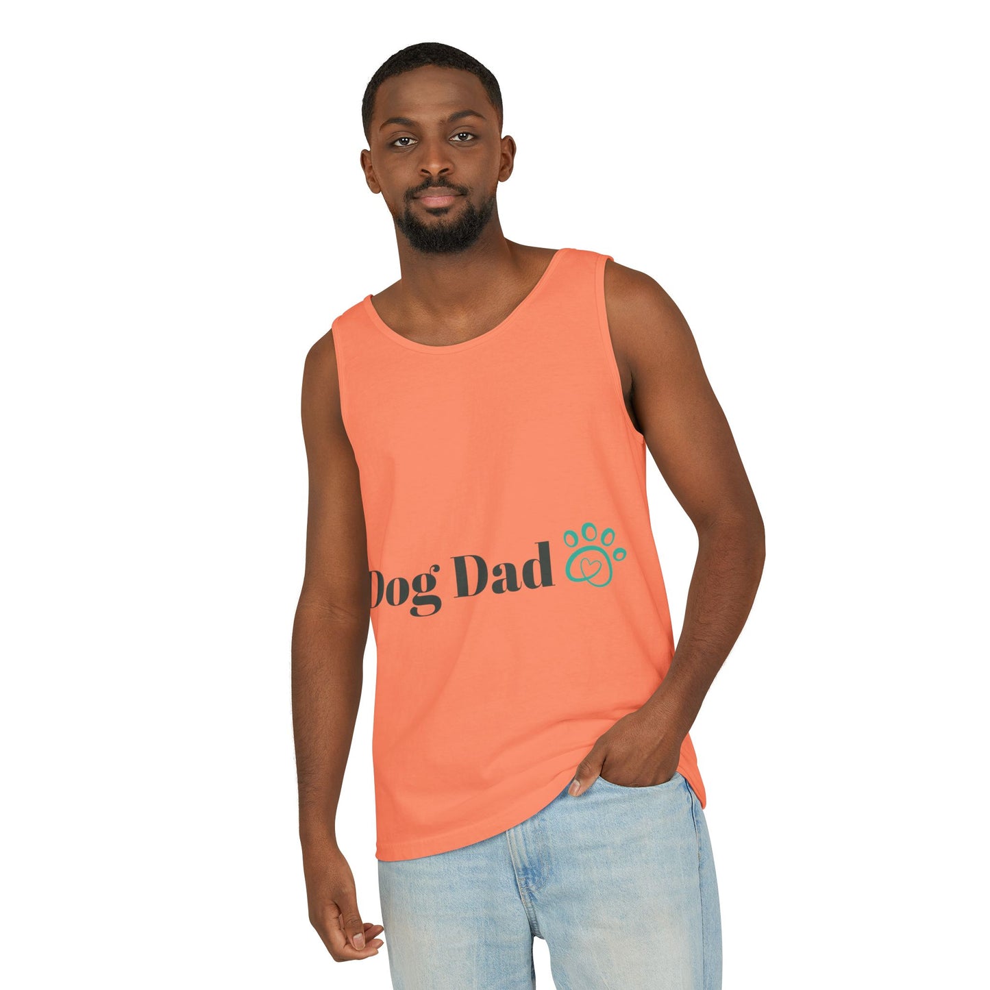 Dog Dad Unisex Garment-Dyed Tank Top - Perfect Gift for Pet Lovers