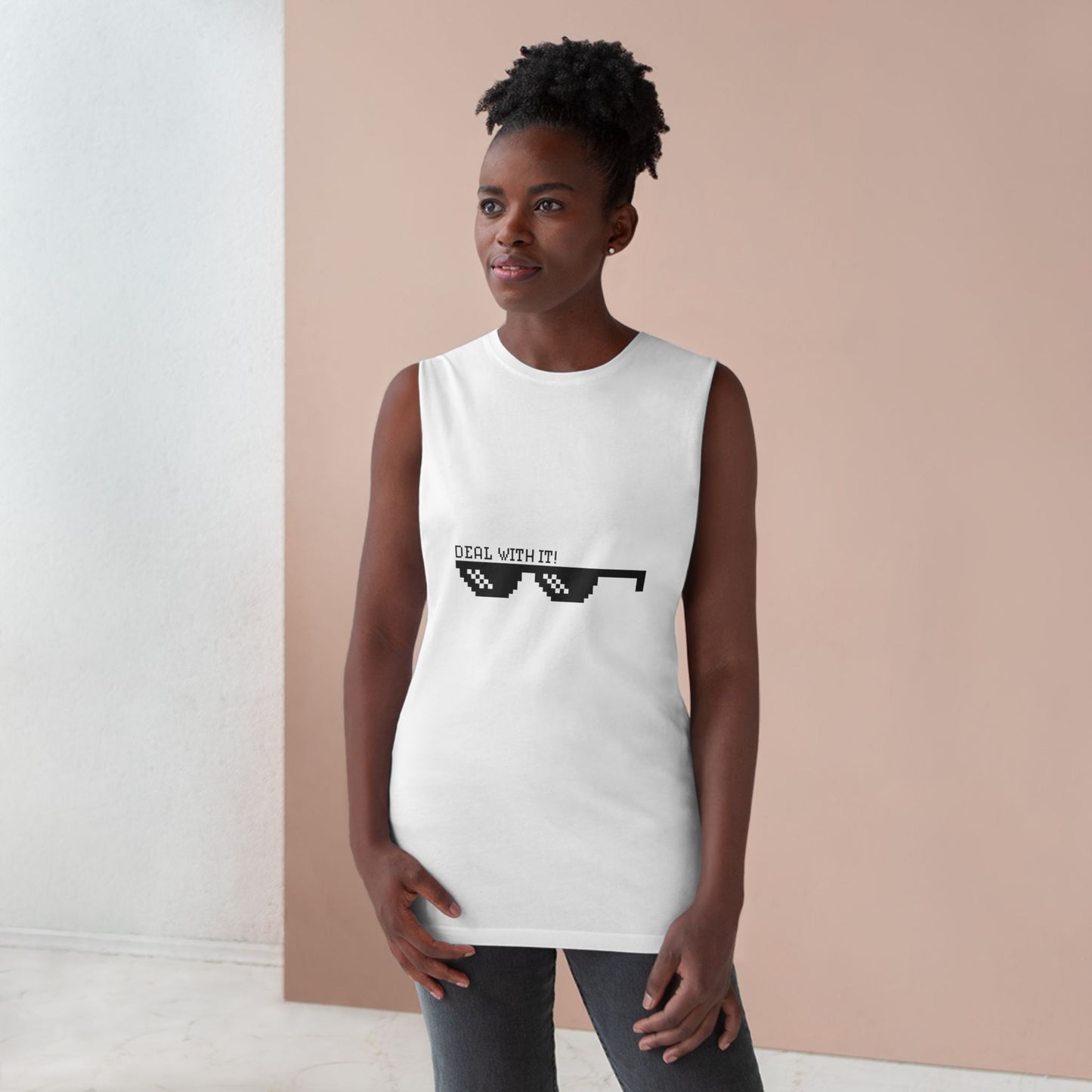 Cool Sunglasses Unisex Tank Top - 'Deal With It' Graphic