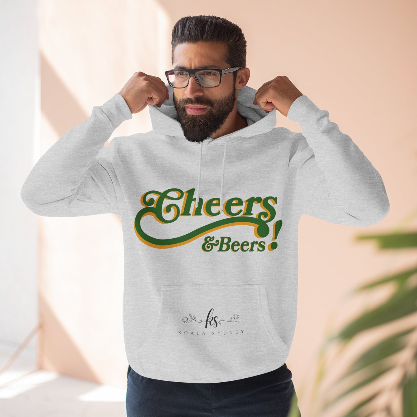 Cheers & Beers Fleece Hoodie for Cozy Gatherings