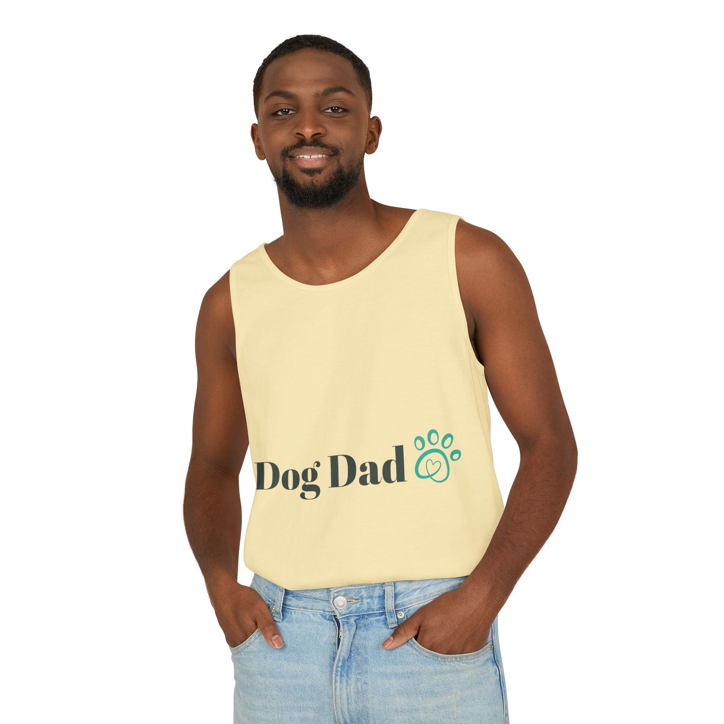 Dog Dad Man Garment-Dyed Tank Top - Perfect Gift for Pet Lovers