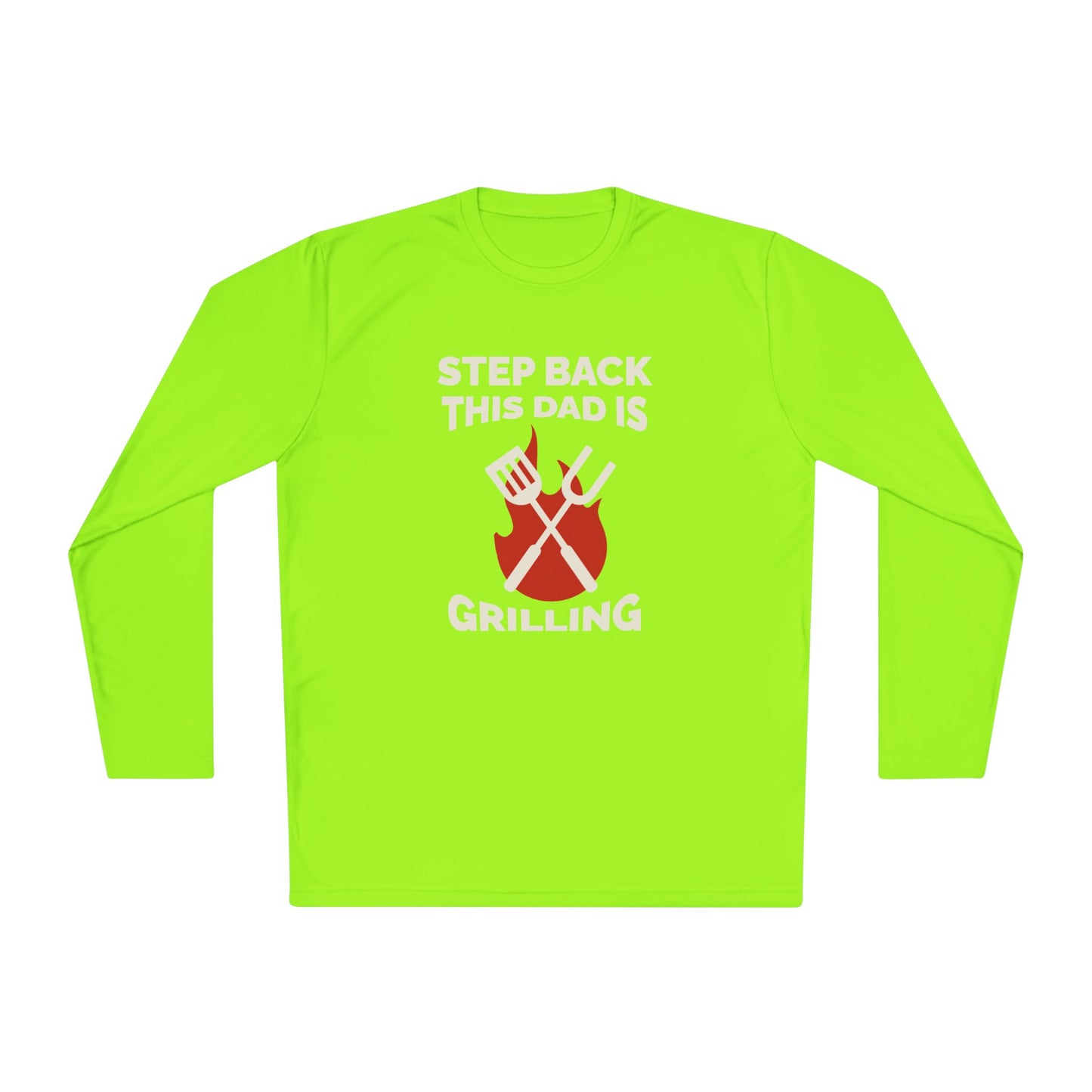 Men's 'Step Back This Dad Is Grilling' Long Sleeve Tee - Perfect for Father's Day & BBQ Lovers