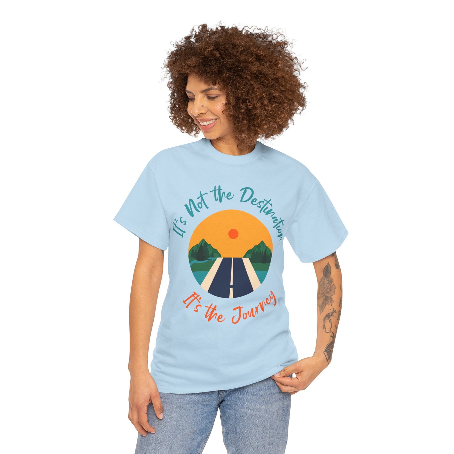 It's Not the Destination Unisex Heavy Cotton Tee - Travel Inspiration Shirt