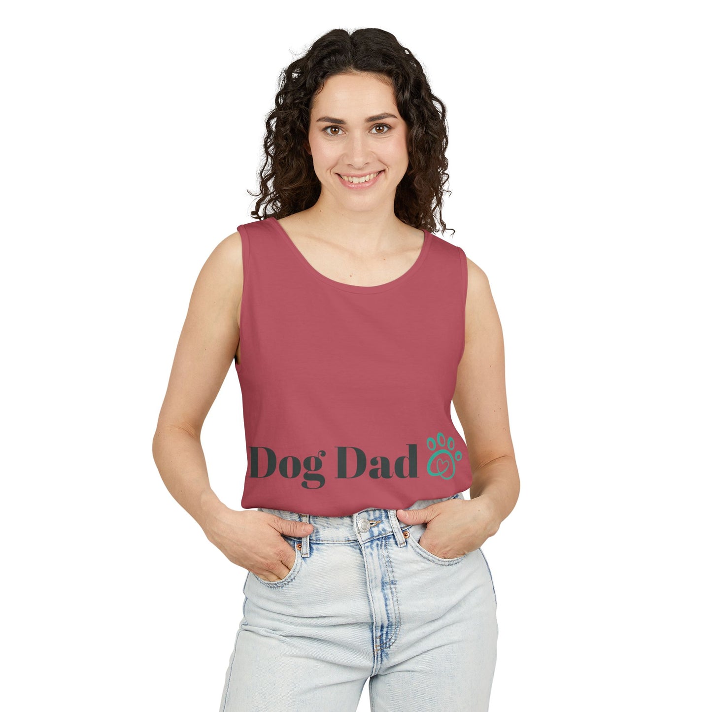 Dog Dad Unisex Garment-Dyed Tank Top - Perfect Gift for Pet Lovers
