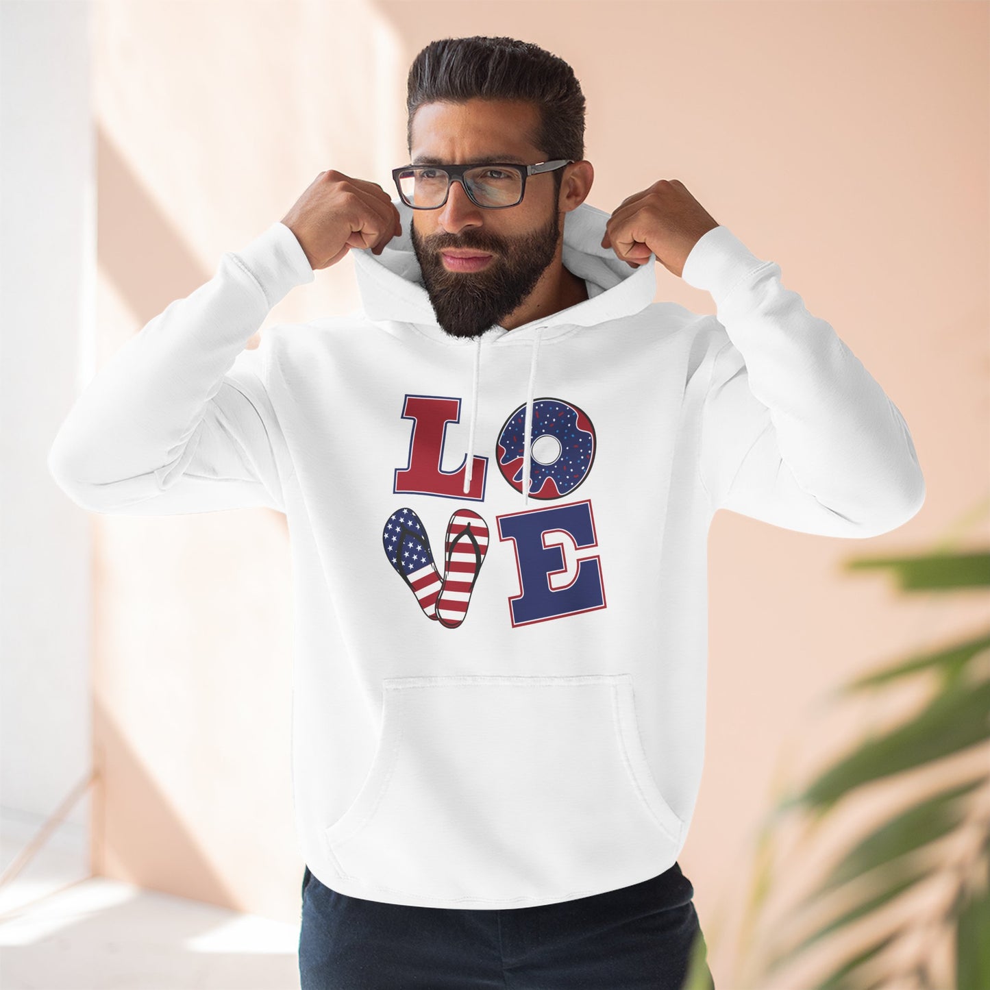 Koala Sydney Patriotic Love Fleece Hoodie for Men