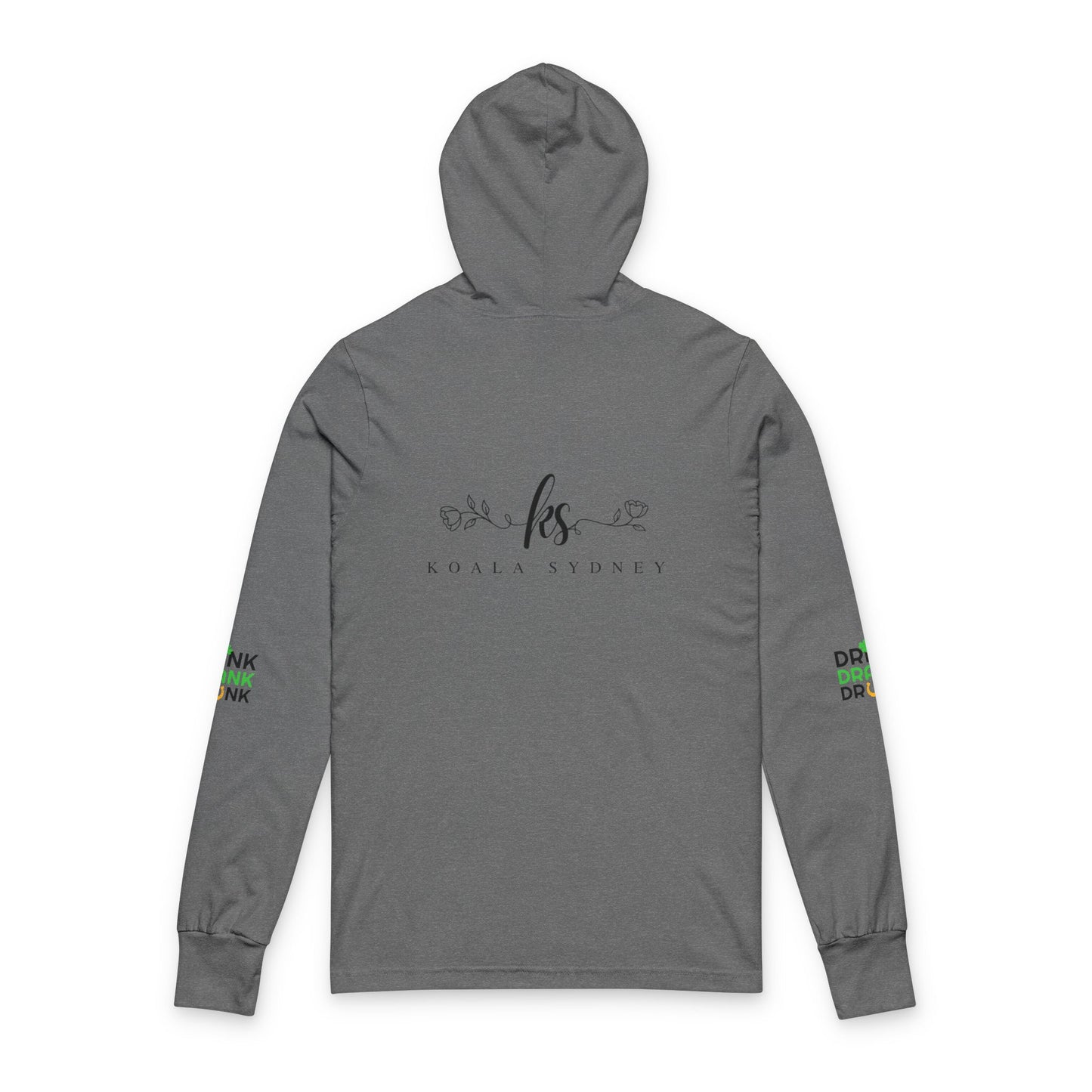 St. Patrick's Day Man Hooded Long Sleeve Tee - 'Drink Drank Drunk'