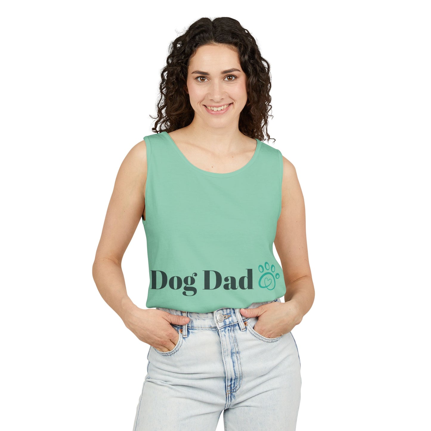 Dog Dad Unisex Garment-Dyed Tank Top - Perfect Gift for Pet Lovers