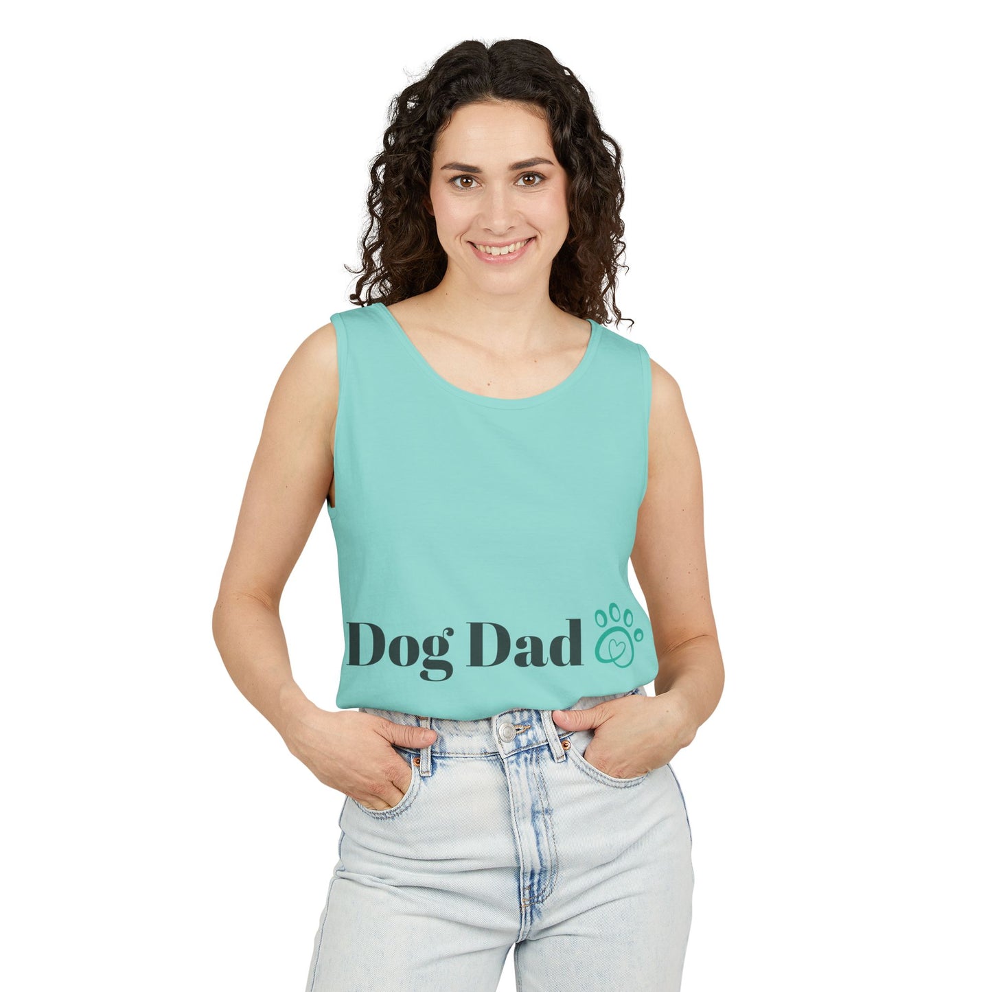 Dog Dad Unisex Garment-Dyed Tank Top - Perfect Gift for Pet Lovers