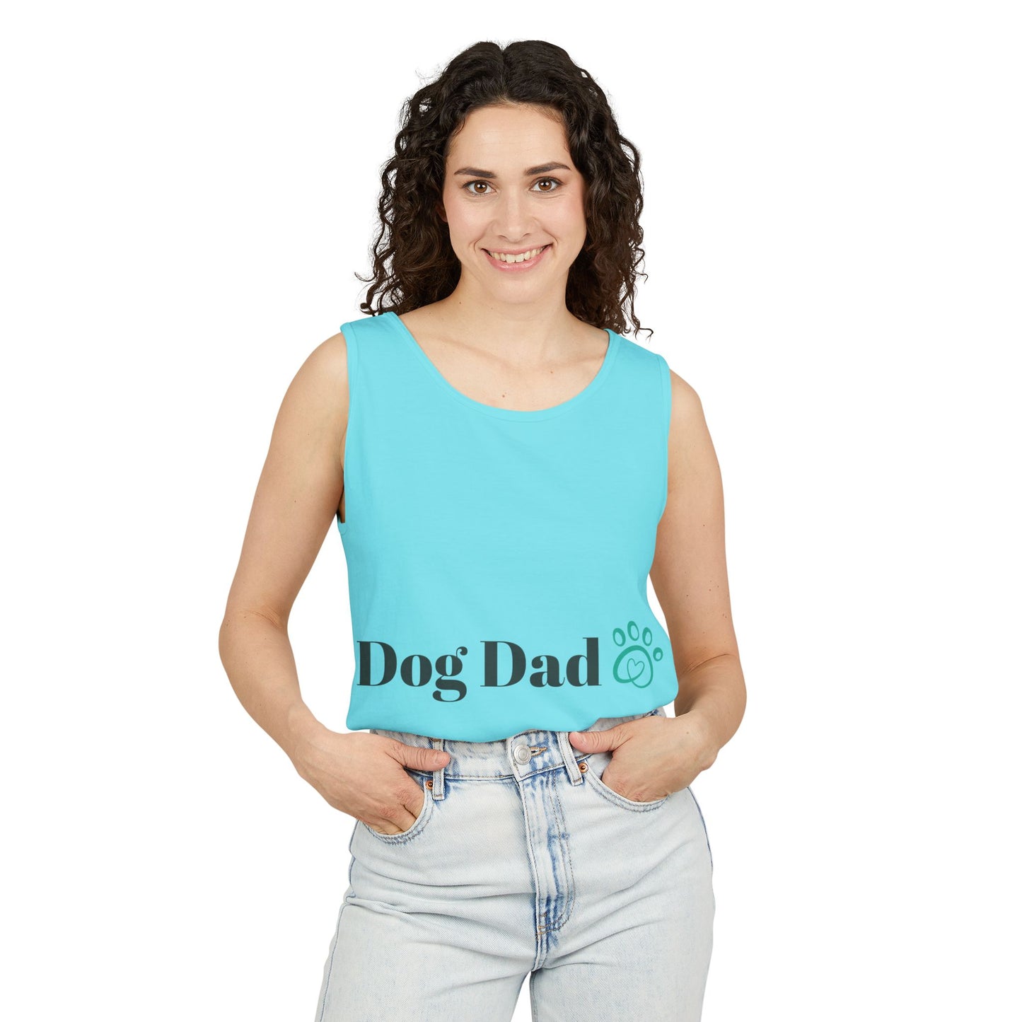 Dog Dad Unisex Garment-Dyed Tank Top - Perfect Gift for Pet Lovers