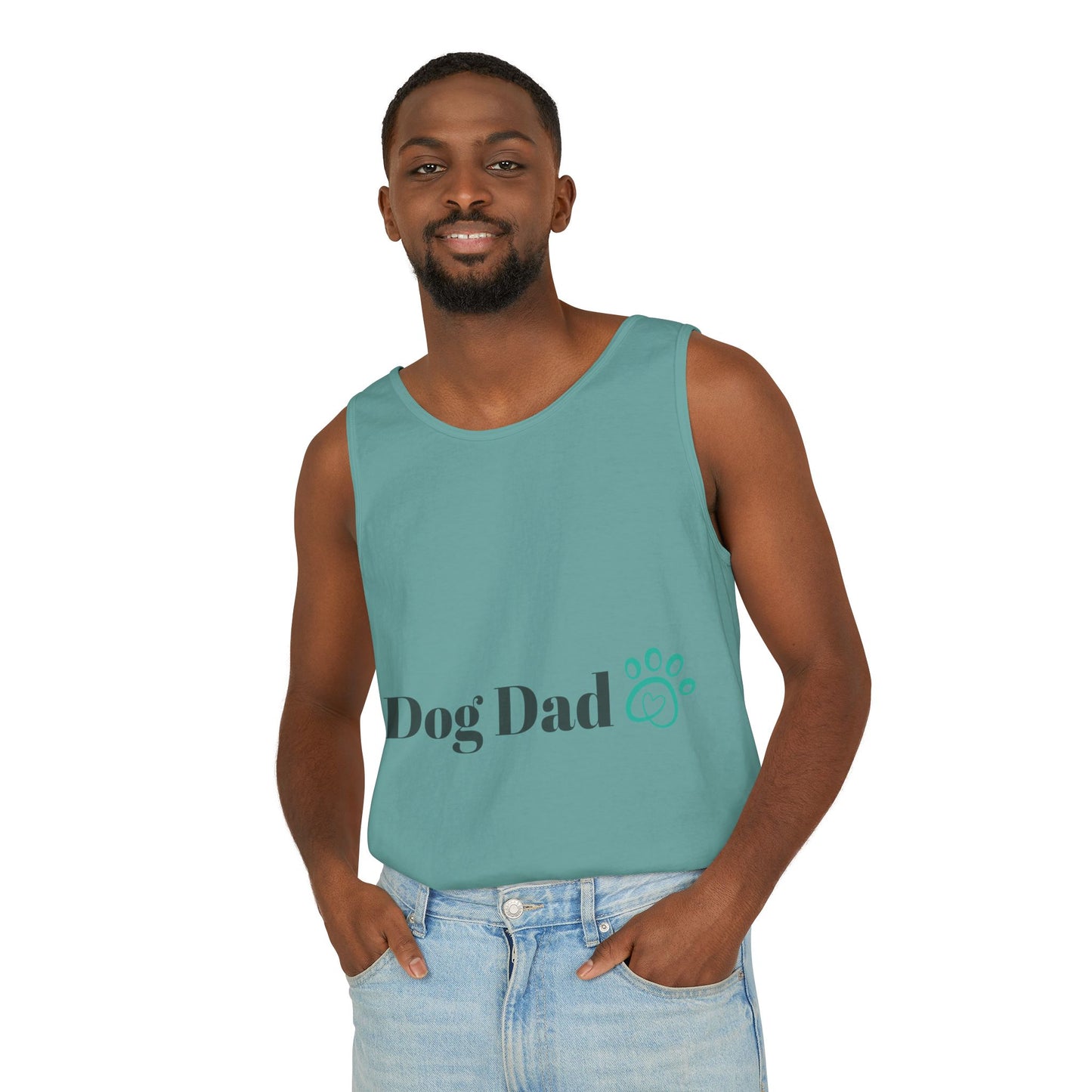 Dog Dad Man Garment-Dyed Tank Top - Perfect Gift for Pet Lovers