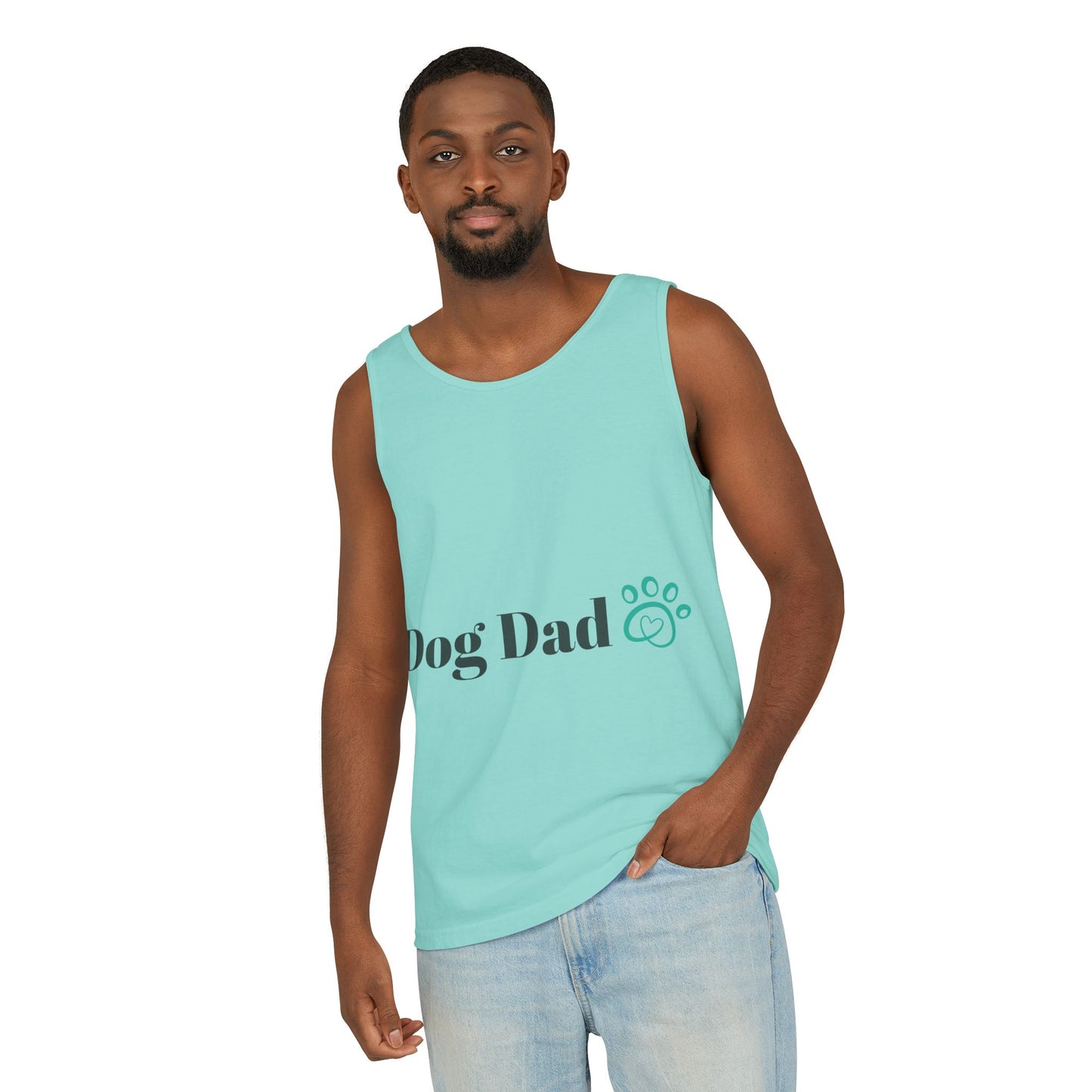 Dog Dad Unisex Garment-Dyed Tank Top - Perfect Gift for Pet Lovers