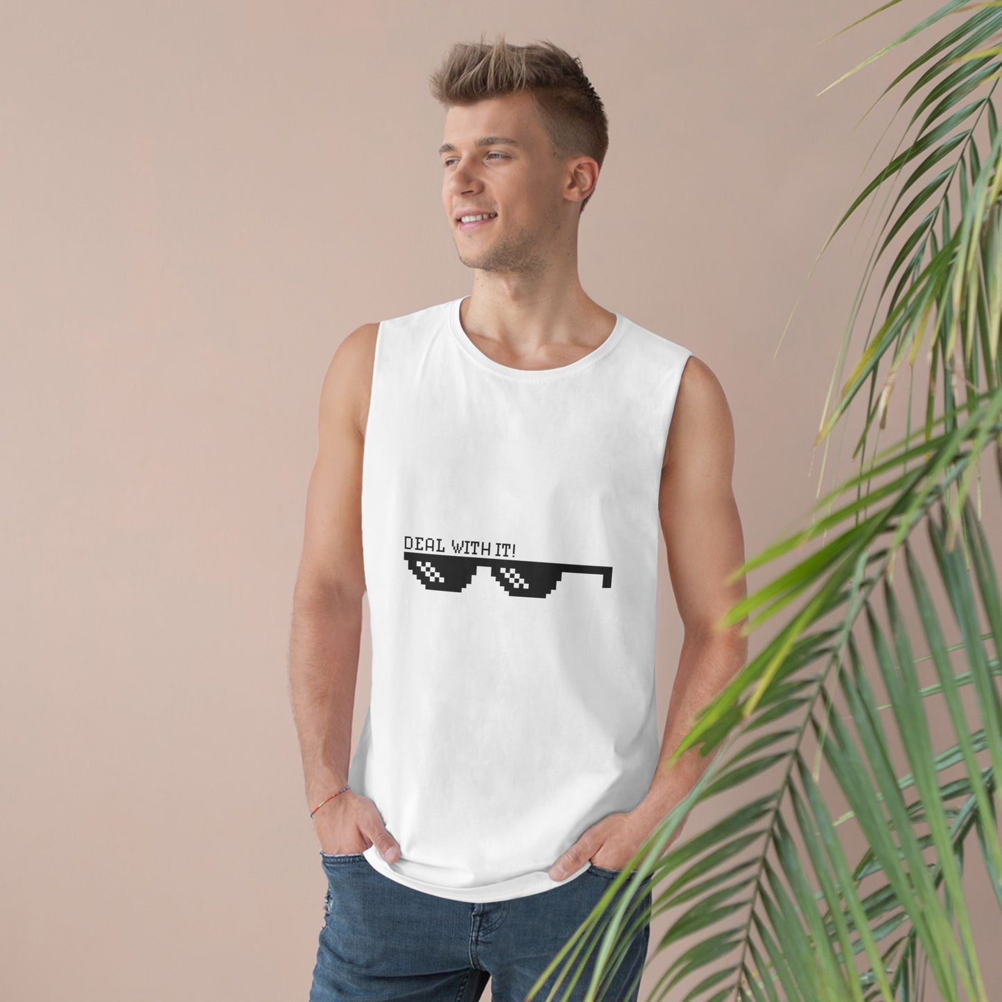 Cool Sunglasses Unisex Tank Top - 'Deal With It' Graphic