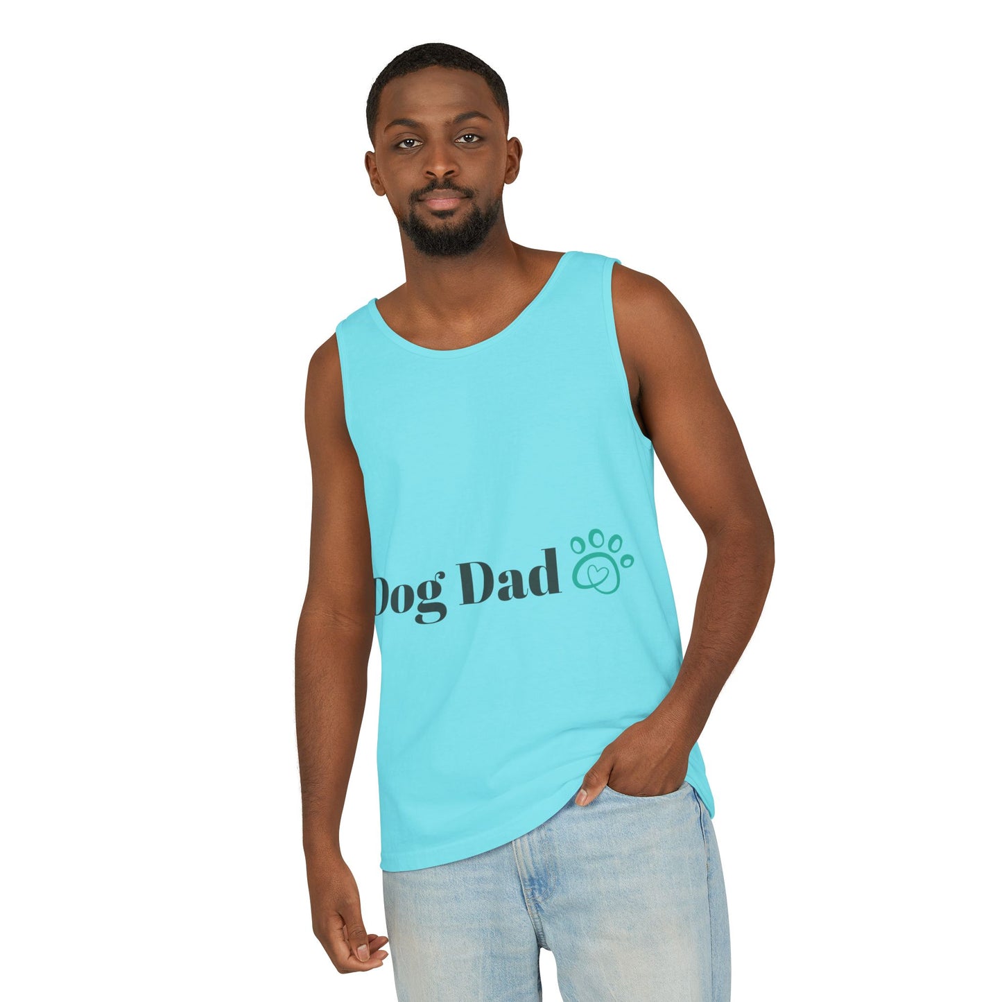 Dog Dad Unisex Garment-Dyed Tank Top - Perfect Gift for Pet Lovers