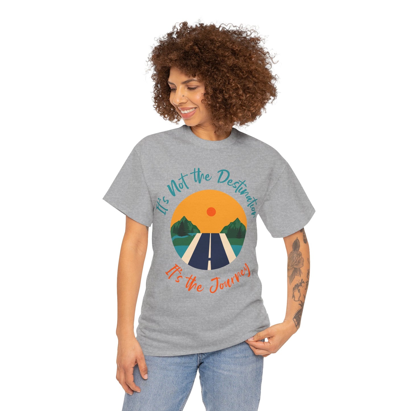 It's Not the Destination Unisex Heavy Cotton Tee - Travel Inspiration Shirt