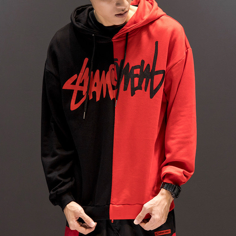 KOALA SYDNEY Men's Casual Color-Blocking Hooded Sweater