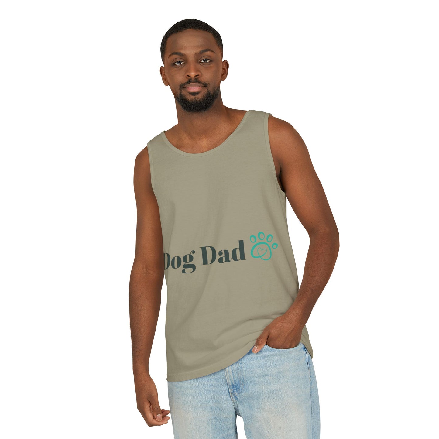 Dog Dad Unisex Garment-Dyed Tank Top - Perfect Gift for Pet Lovers