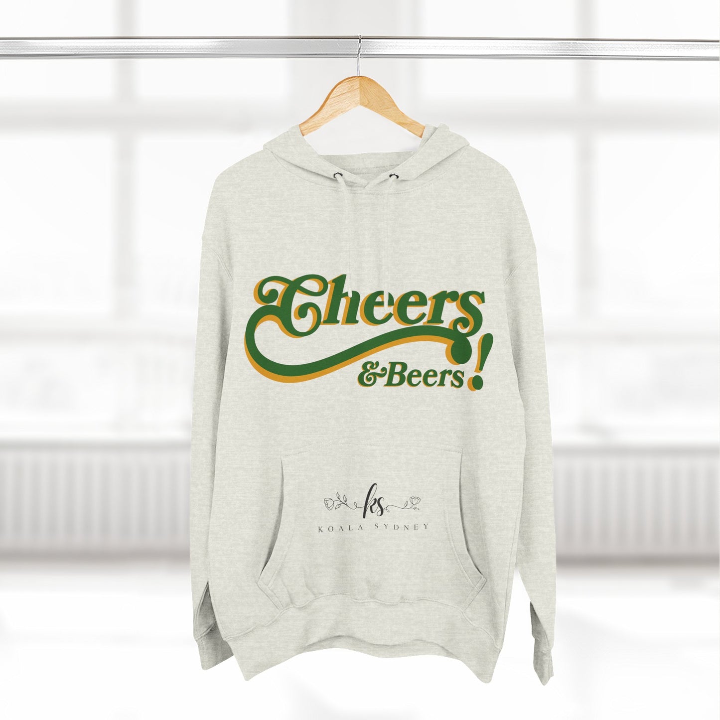 Cheers & Beers Fleece Hoodie for Cozy Gatherings