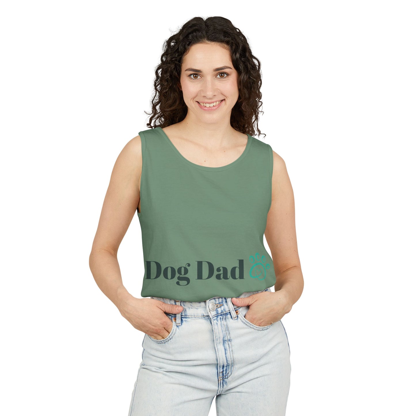 Dog Dad Unisex Garment-Dyed Tank Top - Perfect Gift for Pet Lovers