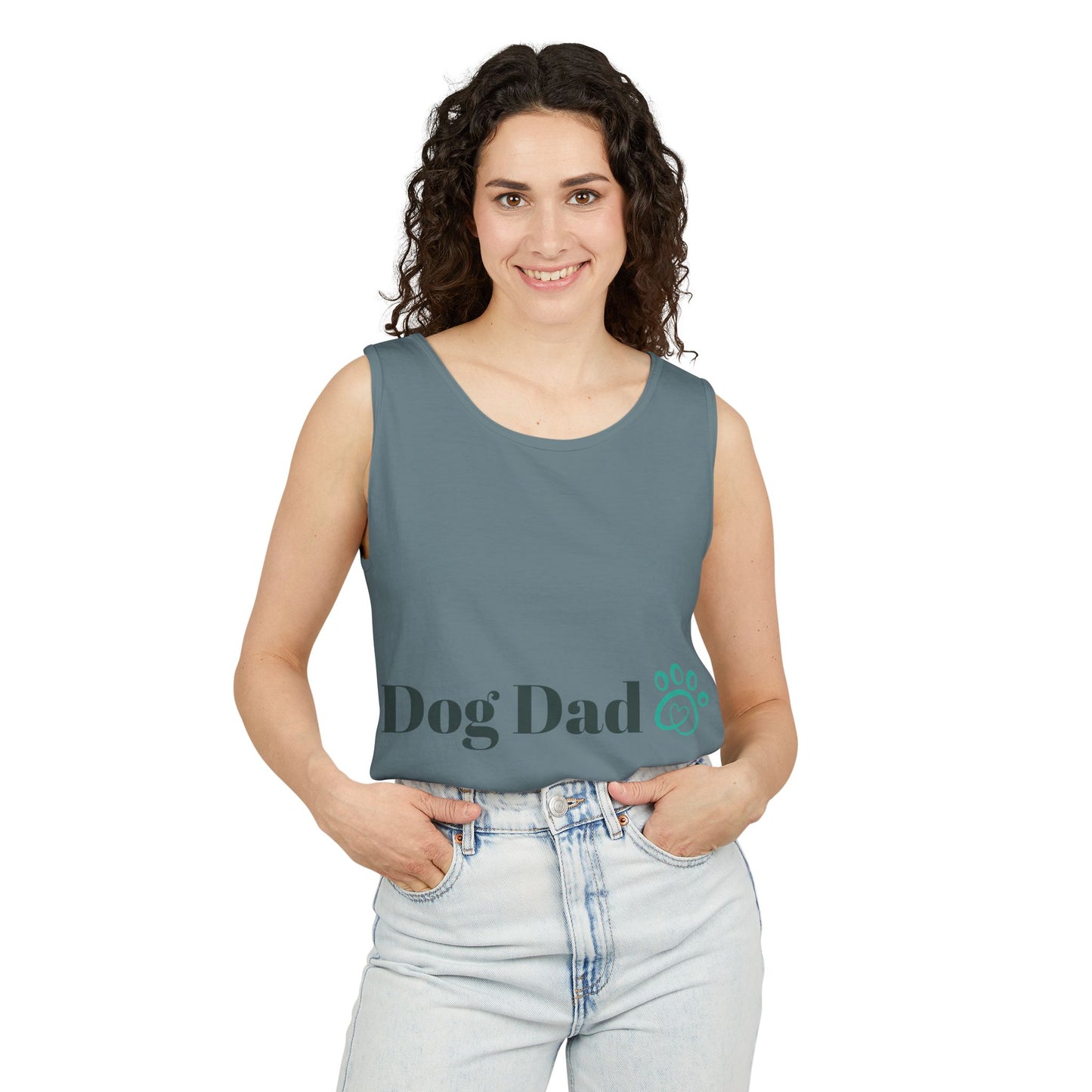 Dog Dad Unisex Garment-Dyed Tank Top - Perfect Gift for Pet Lovers