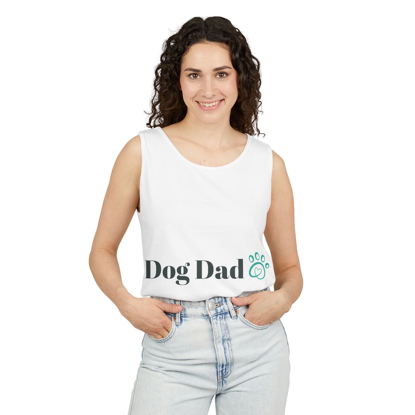 Dog Dad Unisex Garment-Dyed Tank Top - Perfect Gift for Pet Lovers