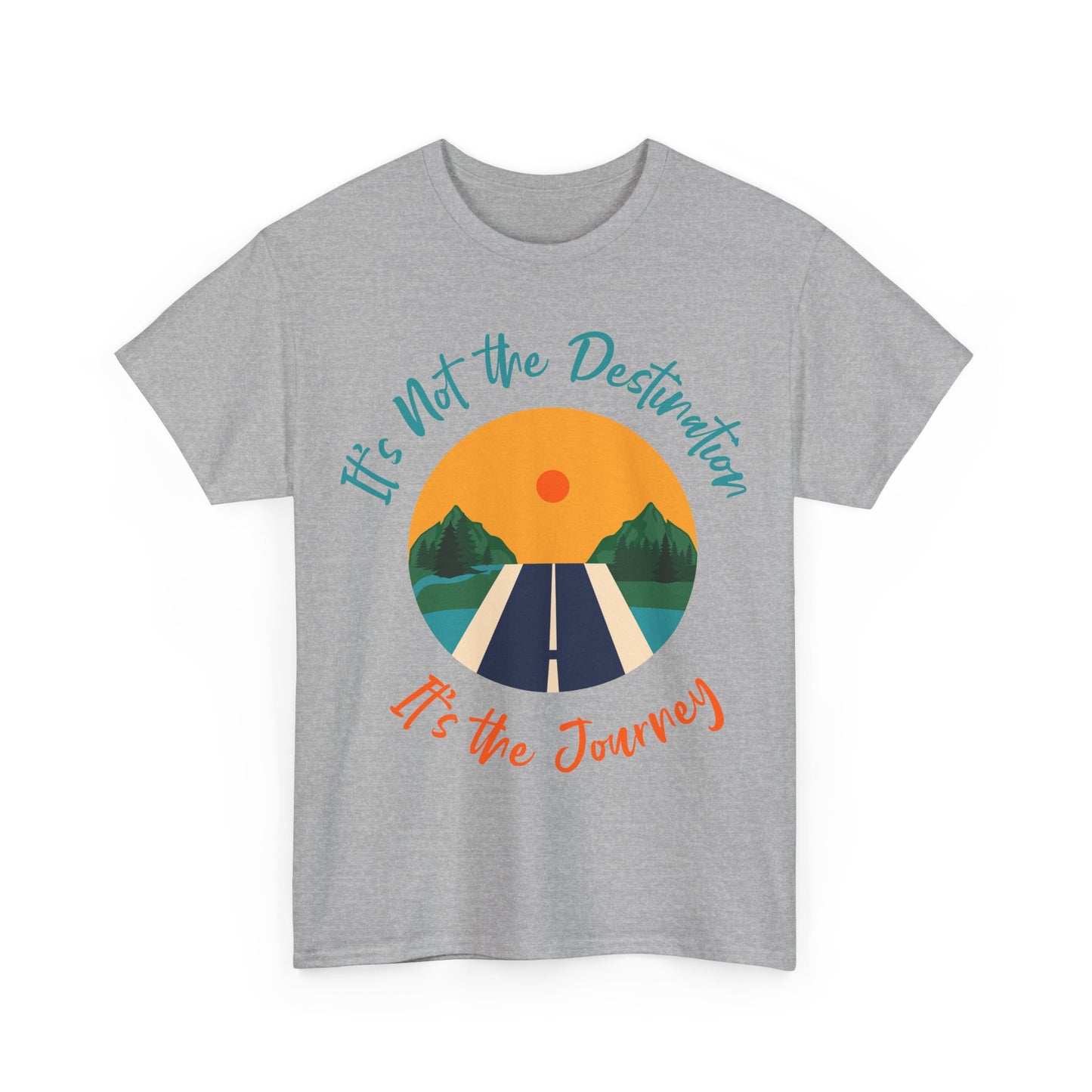It's Not the Destination Man's Heavy Cotton Tee - Travel Inspiration Shirt