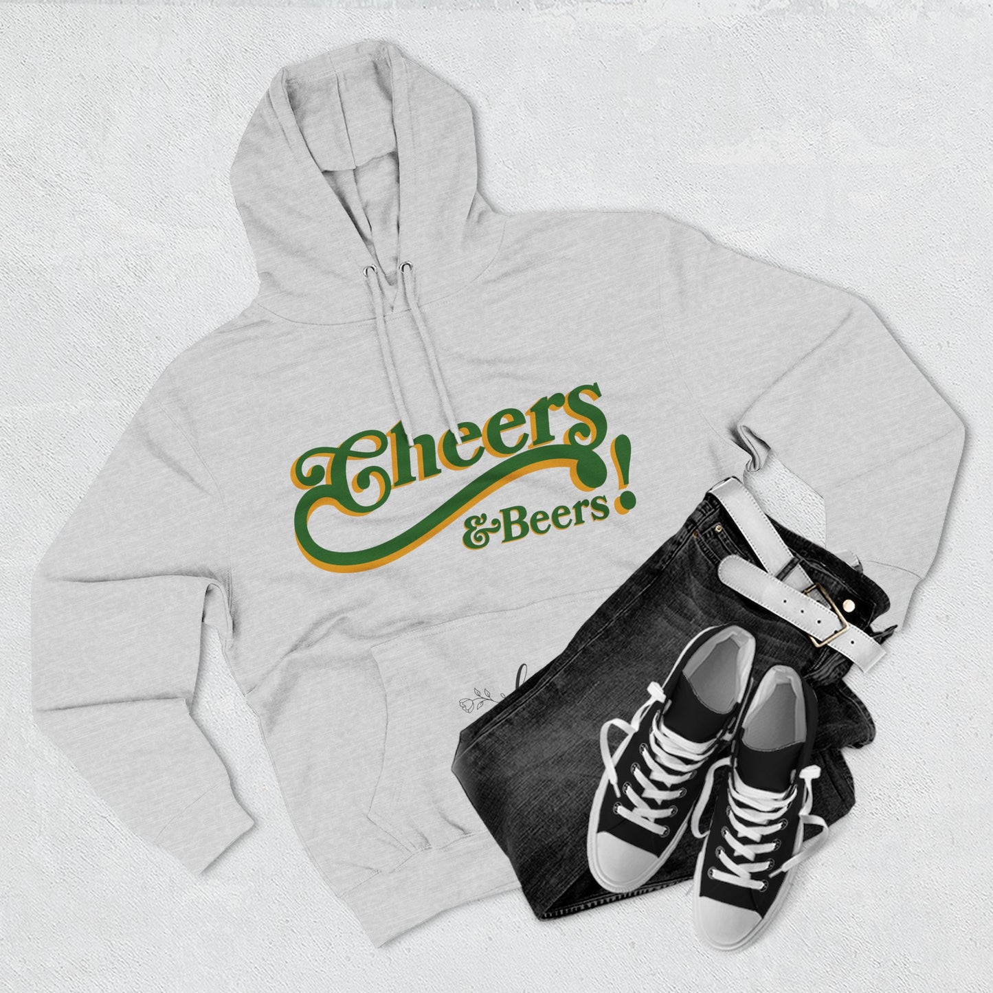 Cheers & Beers Fleece Hoodie for Cozy Gatherings