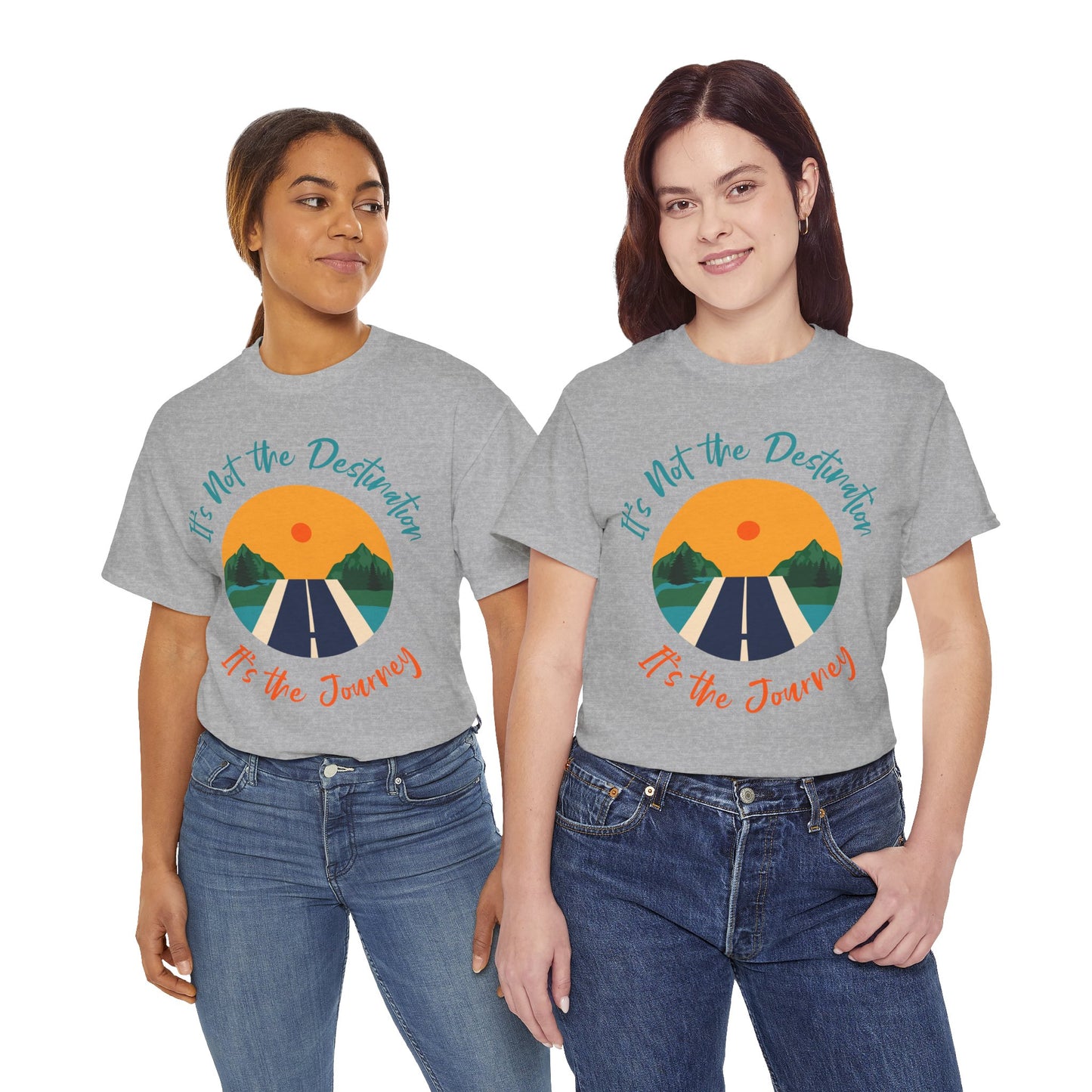 It's Not the Destination Unisex Heavy Cotton Tee - Travel Inspiration Shirt