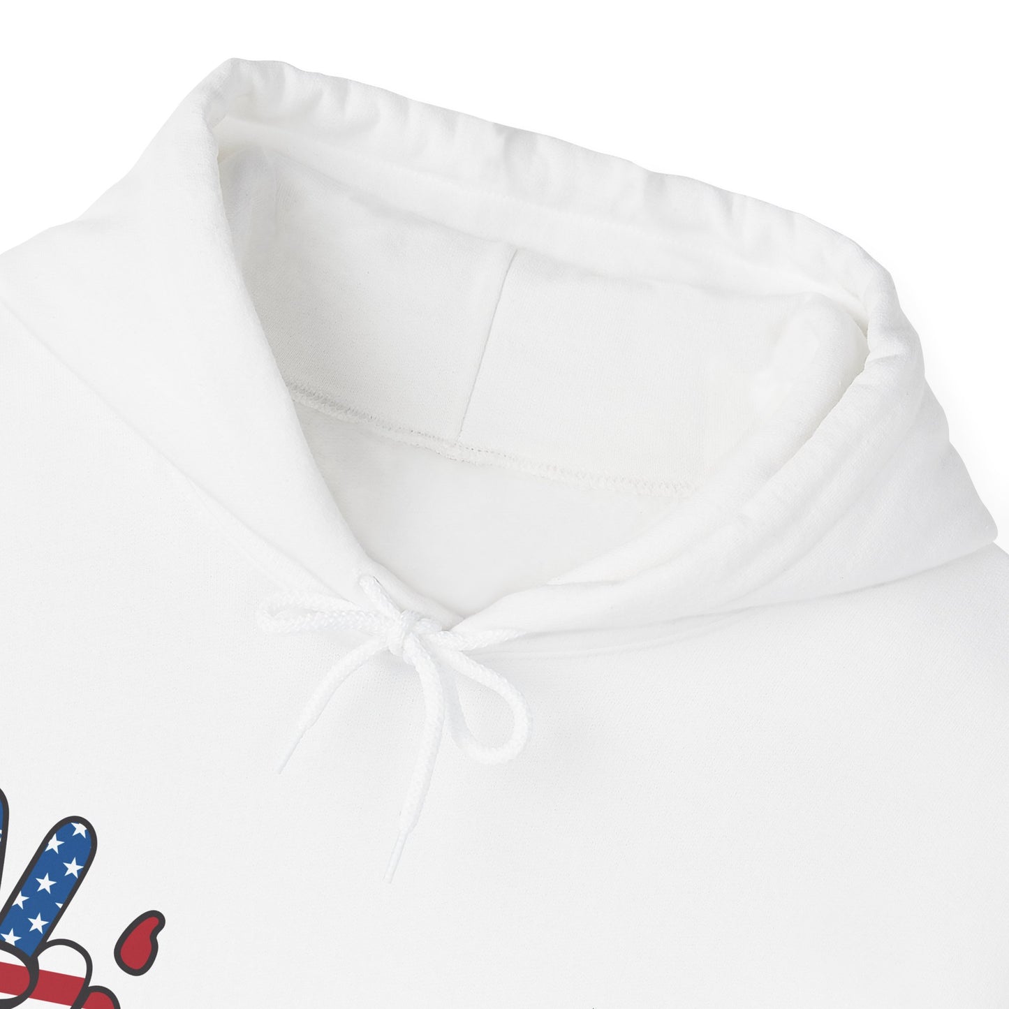 Unisex Peace V'merica Hooded Sweatshirt - Comfortable Casual Wear for Celebrations