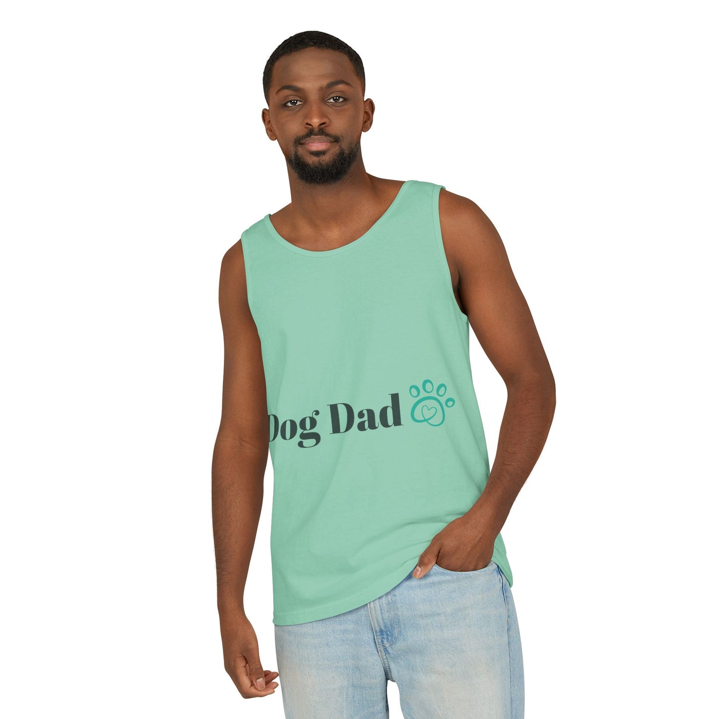 Dog Dad Unisex Garment-Dyed Tank Top - Perfect Gift for Pet Lovers