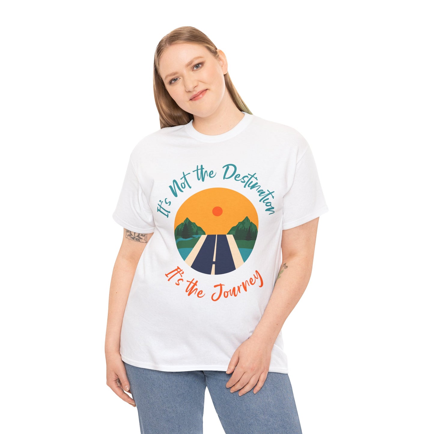 It's Not the Destination Unisex Heavy Cotton Tee - Travel Inspiration Shirt