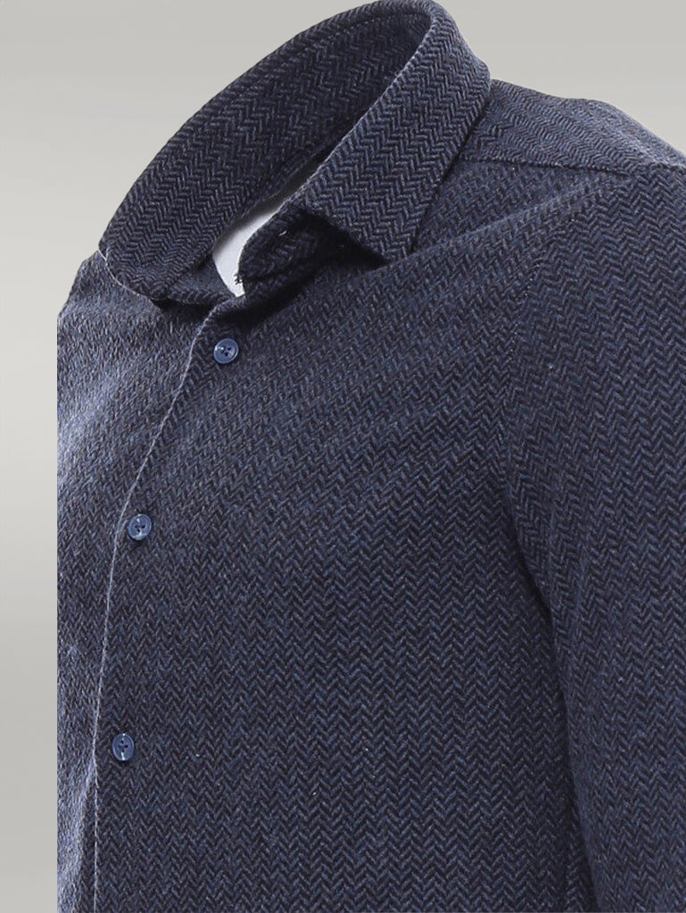 KOALA SYDNEY Winter Navy Blue Patterned Men's Lumberjack Shirt -
