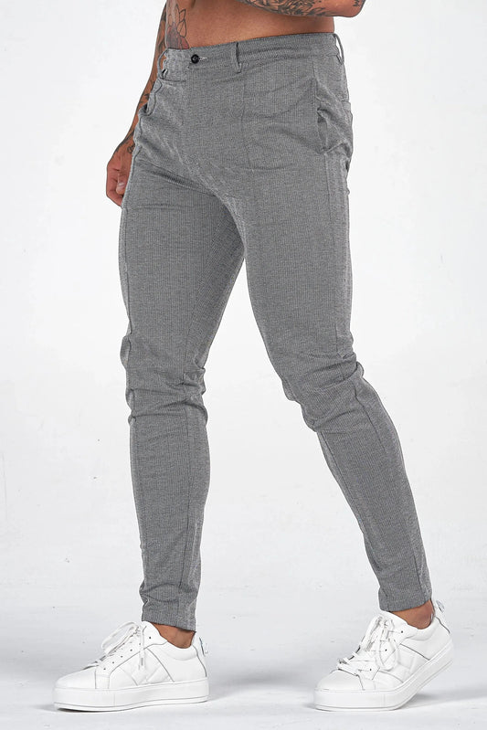Grey Chevron Trousers