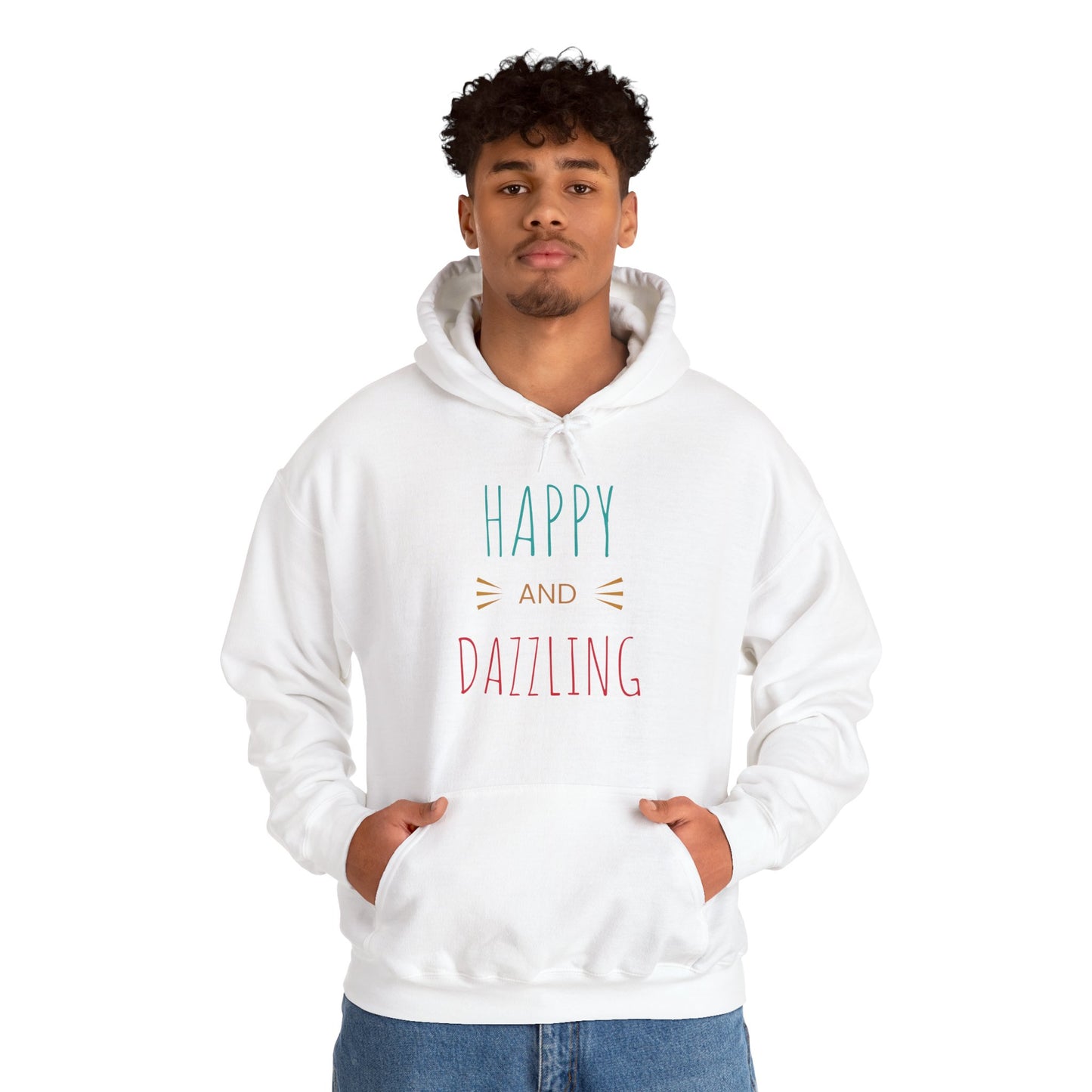 Happy and Dazzling Unisex Hoodie – Cozy Gift for All Occasions