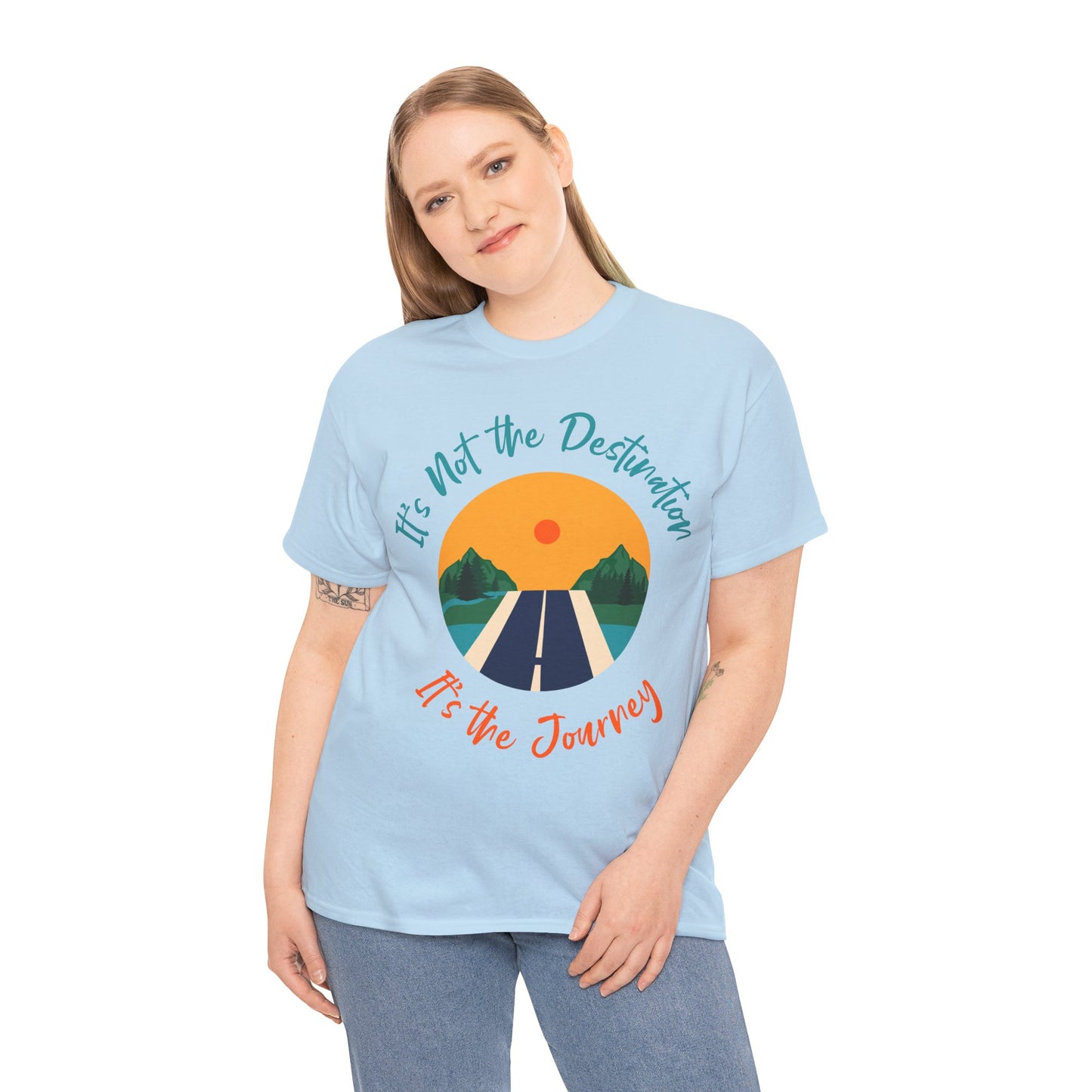 It's Not the Destination Unisex Heavy Cotton Tee - Travel Inspiration Shirt
