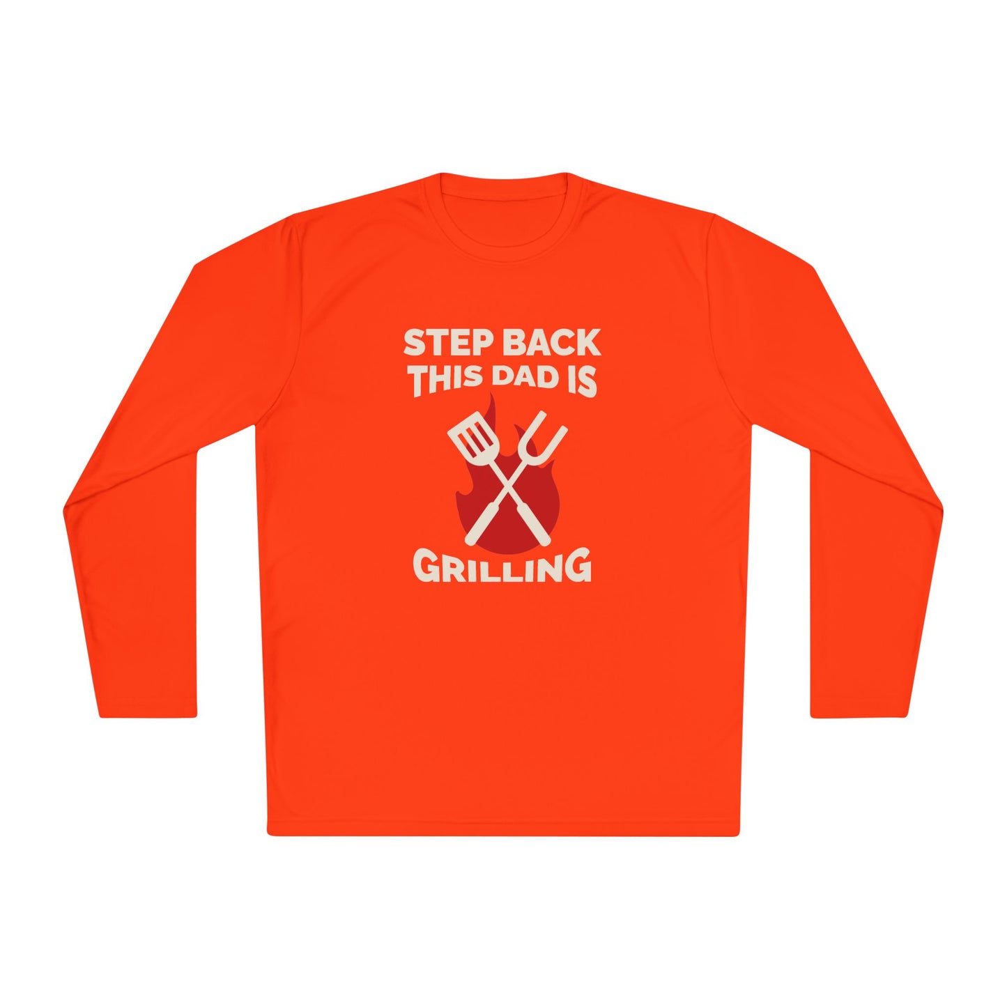 Men's 'Step Back This Dad Is Grilling' Long Sleeve Tee - Perfect for Father's Day & BBQ Lovers
