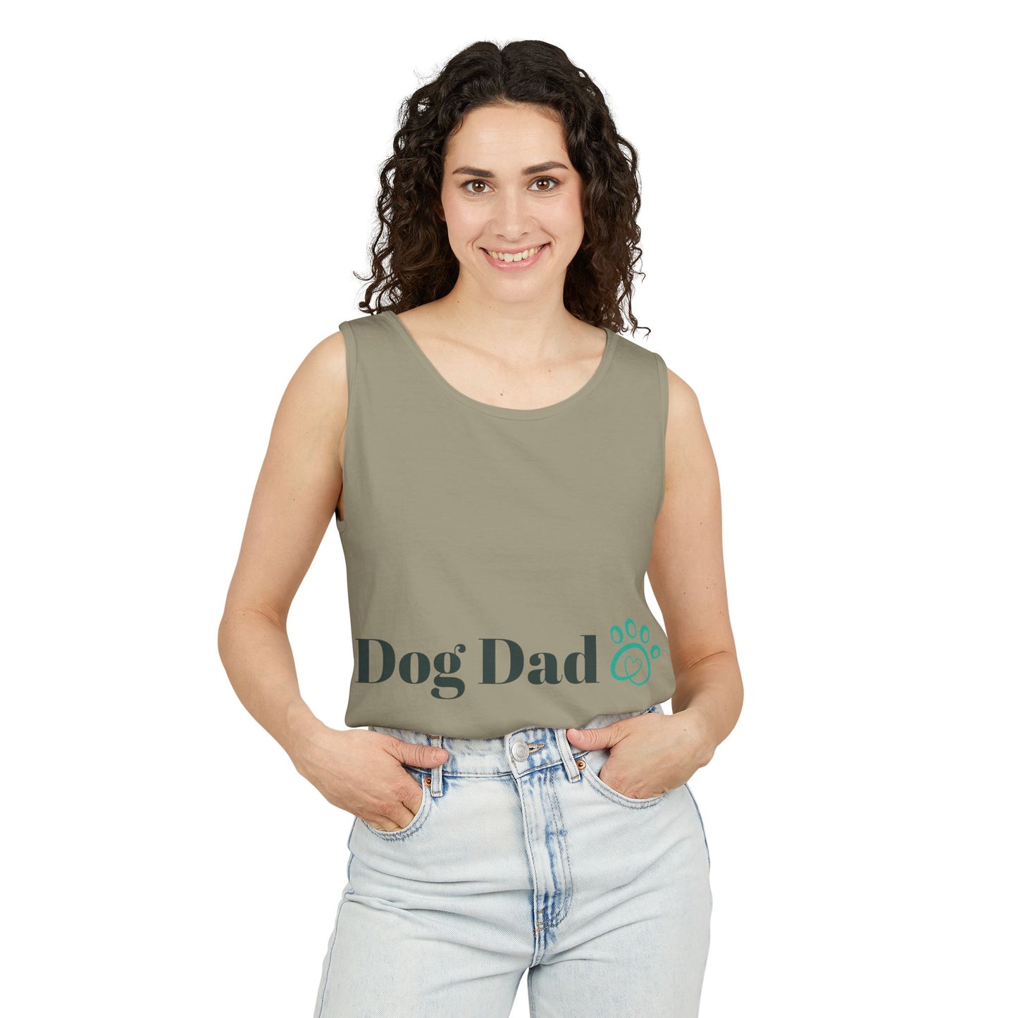 Dog Dad Unisex Garment-Dyed Tank Top - Perfect Gift for Pet Lovers