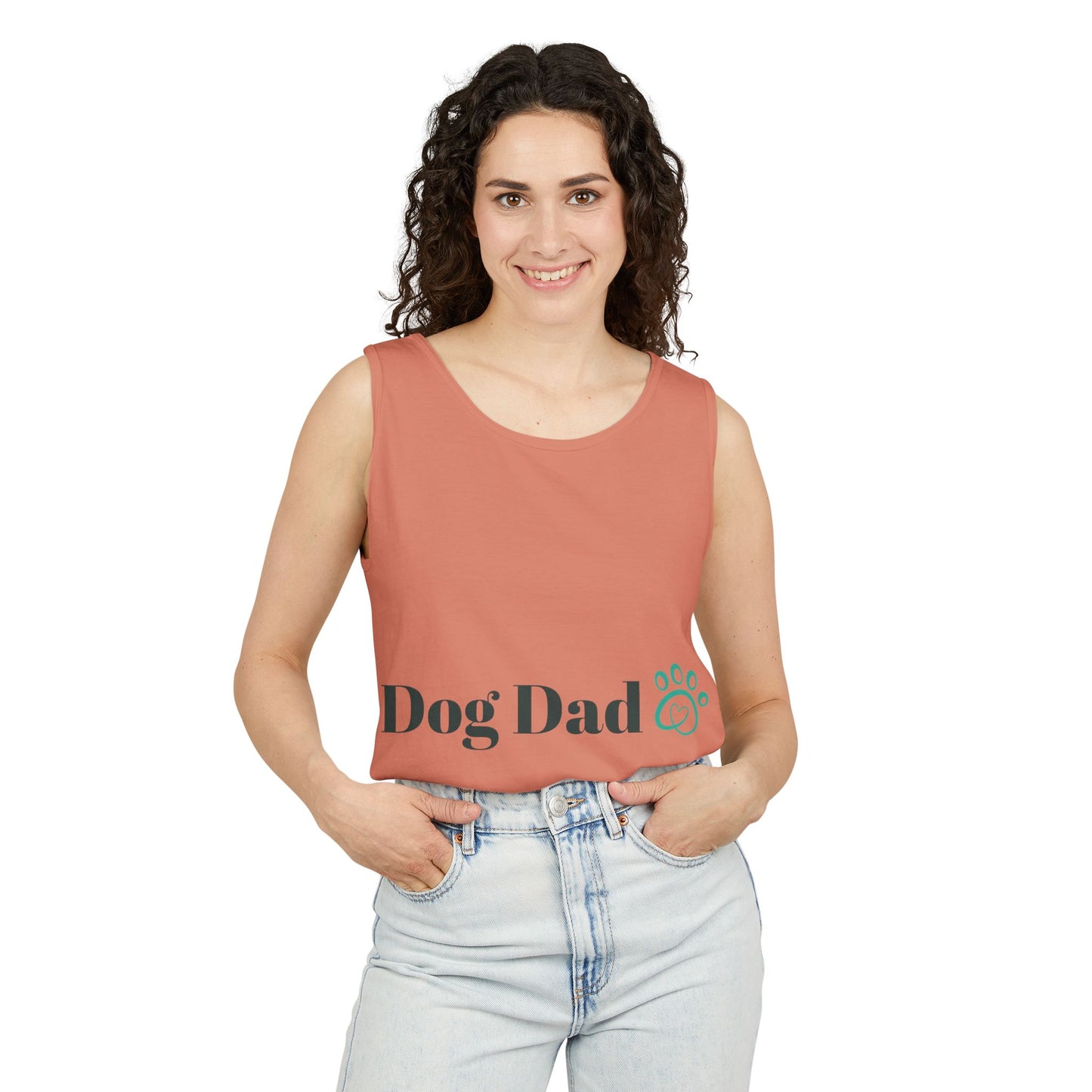 Dog Dad Unisex Garment-Dyed Tank Top - Perfect Gift for Pet Lovers
