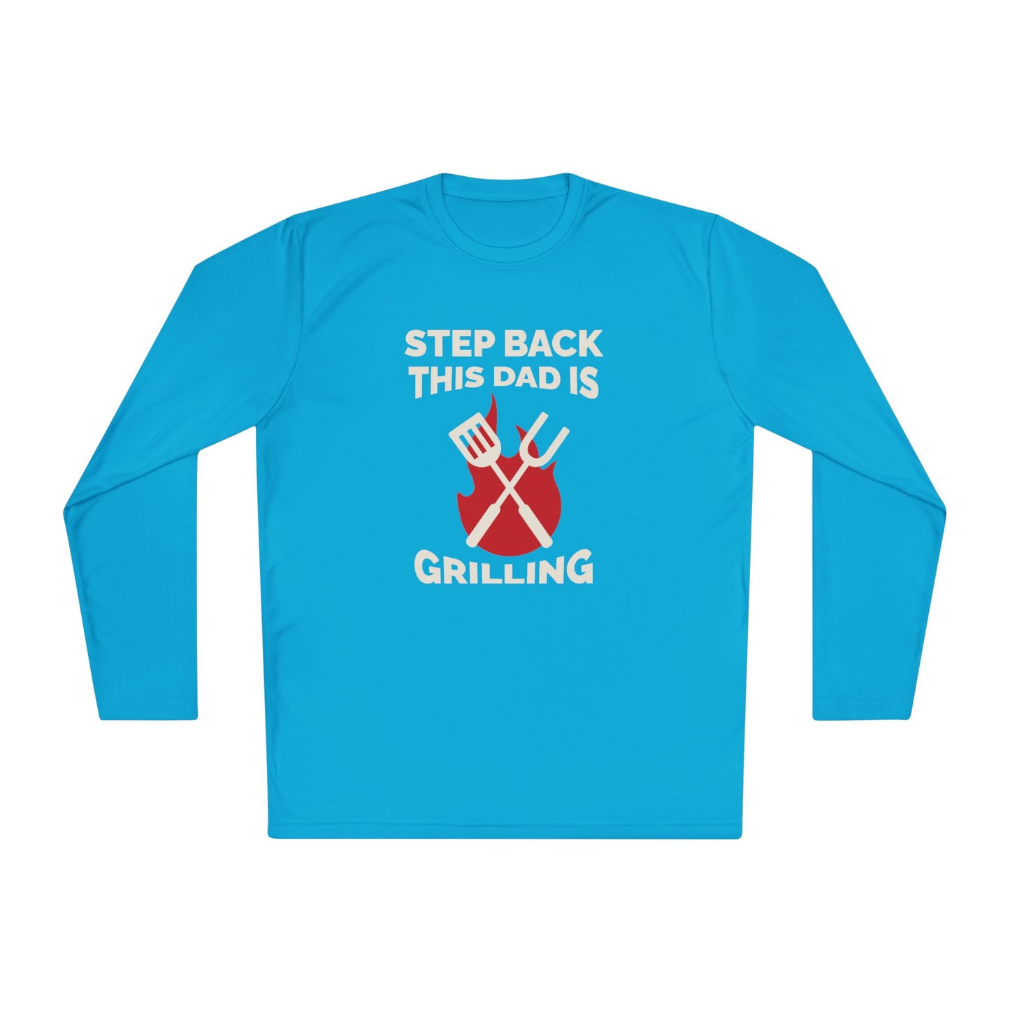 Men's 'Step Back This Dad Is Grilling' Long Sleeve Tee - Perfect for Father's Day & BBQ Lovers
