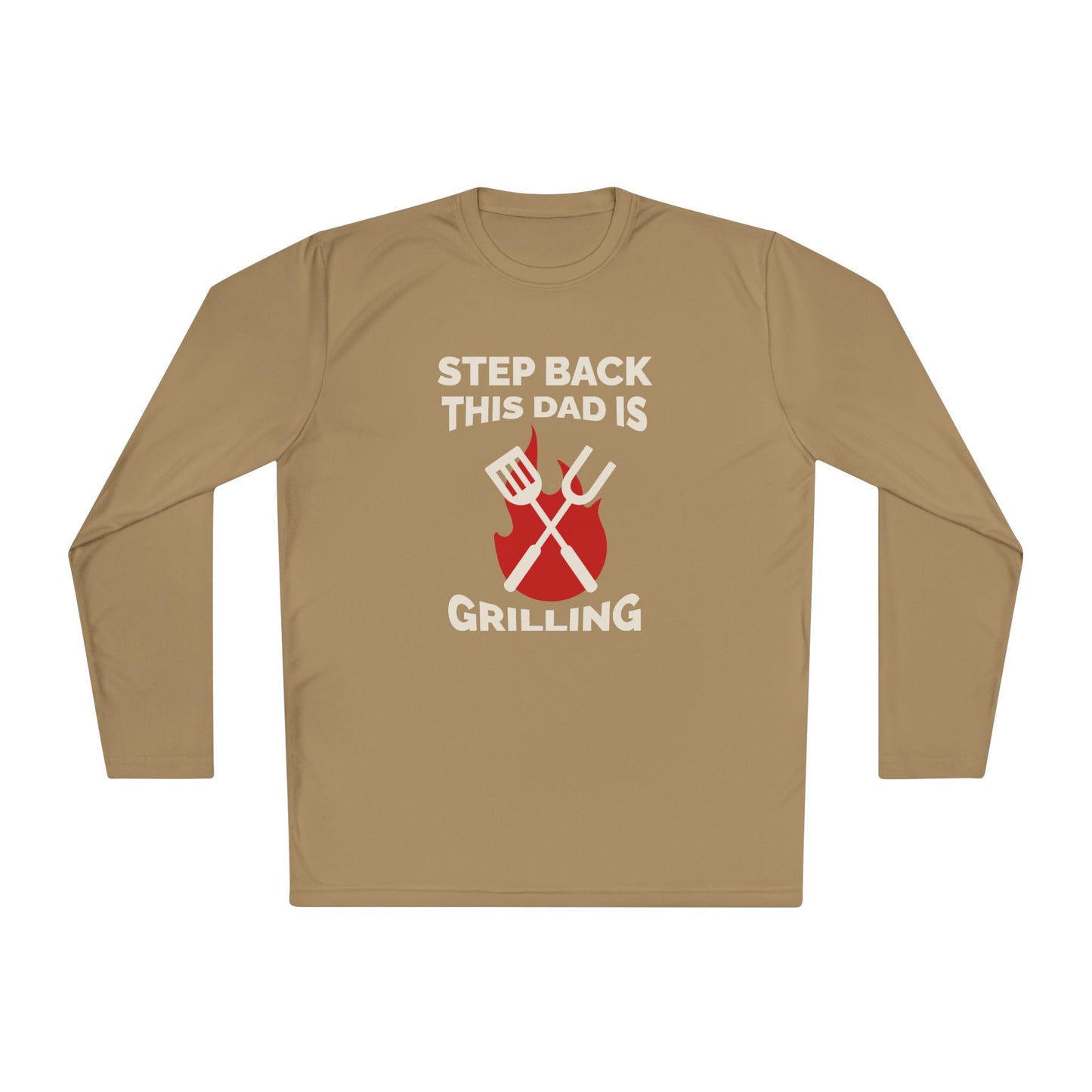 Men's 'Step Back This Dad Is Grilling' Long Sleeve Tee - Perfect for Father's Day & BBQ Lovers
