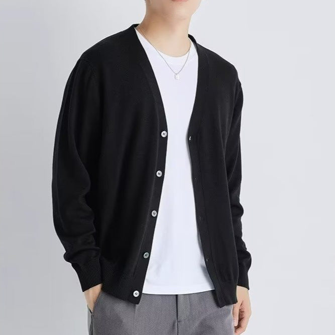 KOALA SYDNEY Men’s Loose Knit Cardigans Casual Button-Up Sweater