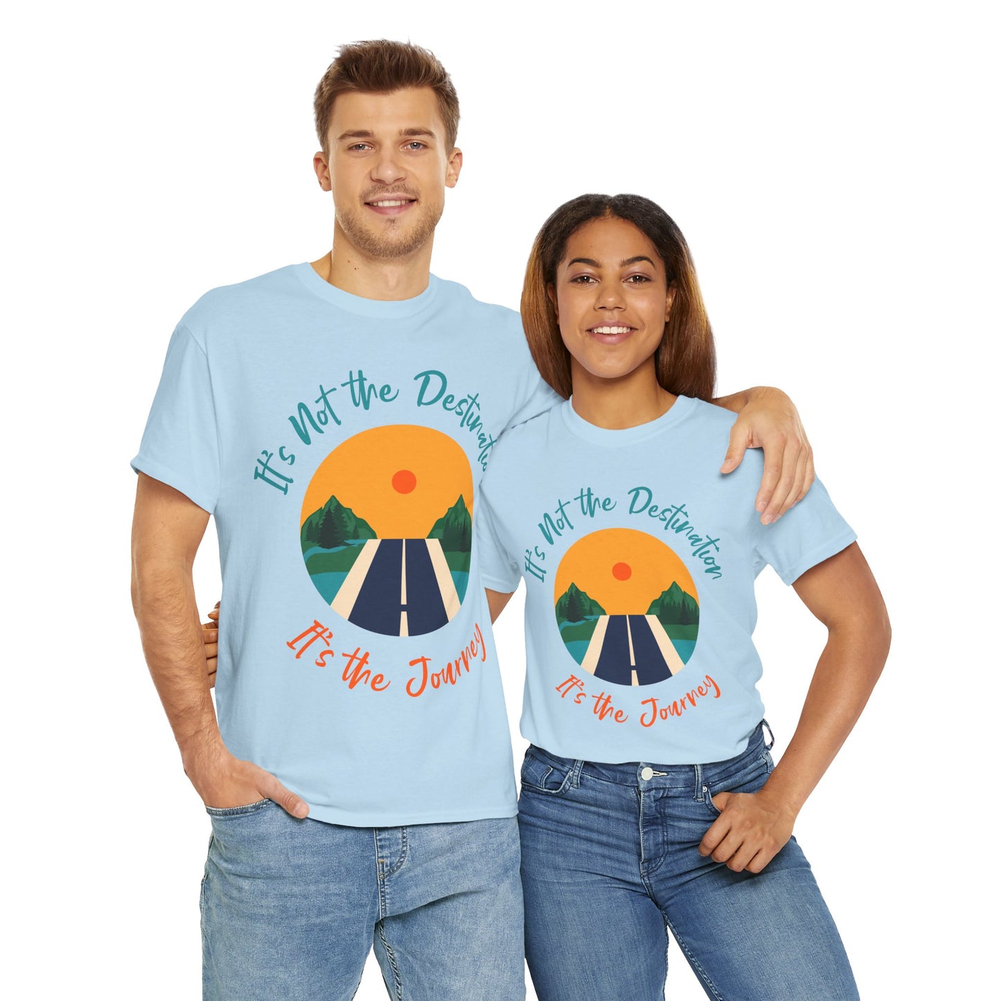 It's Not the Destination Unisex Heavy Cotton Tee - Travel Inspiration Shirt