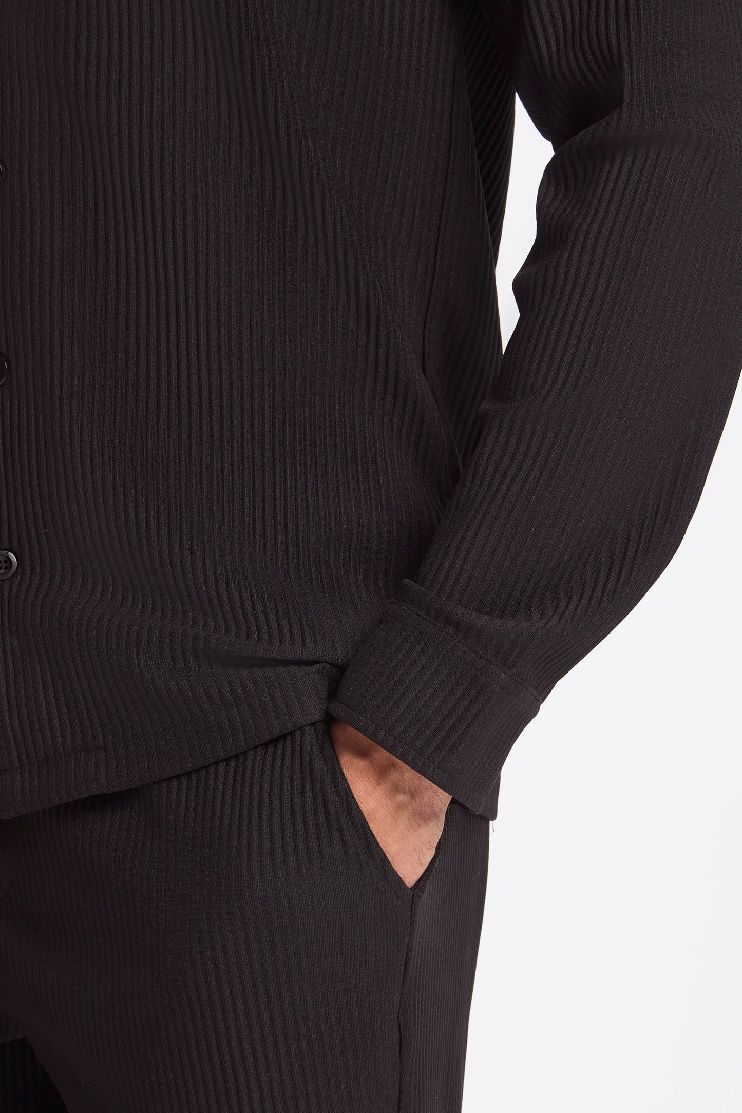 Pleated Long Sleeve Shirt