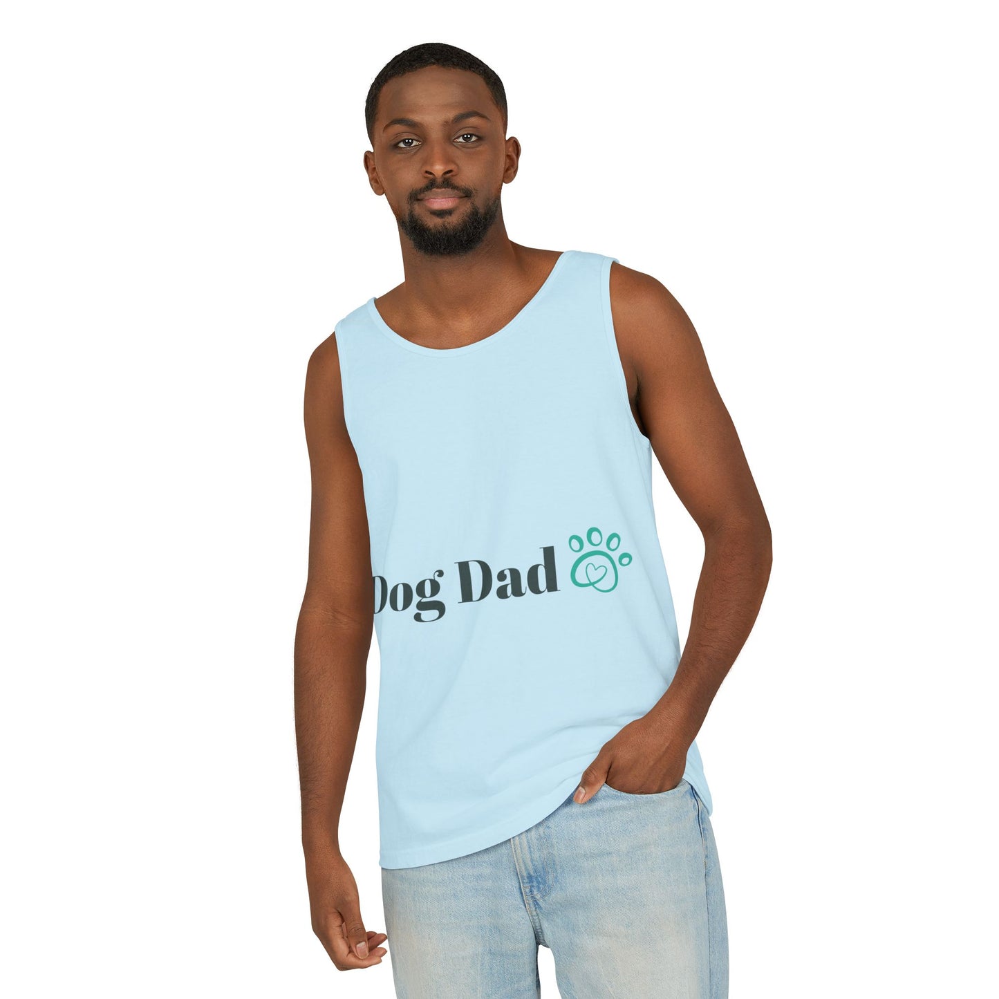 Dog Dad Unisex Garment-Dyed Tank Top - Perfect Gift for Pet Lovers