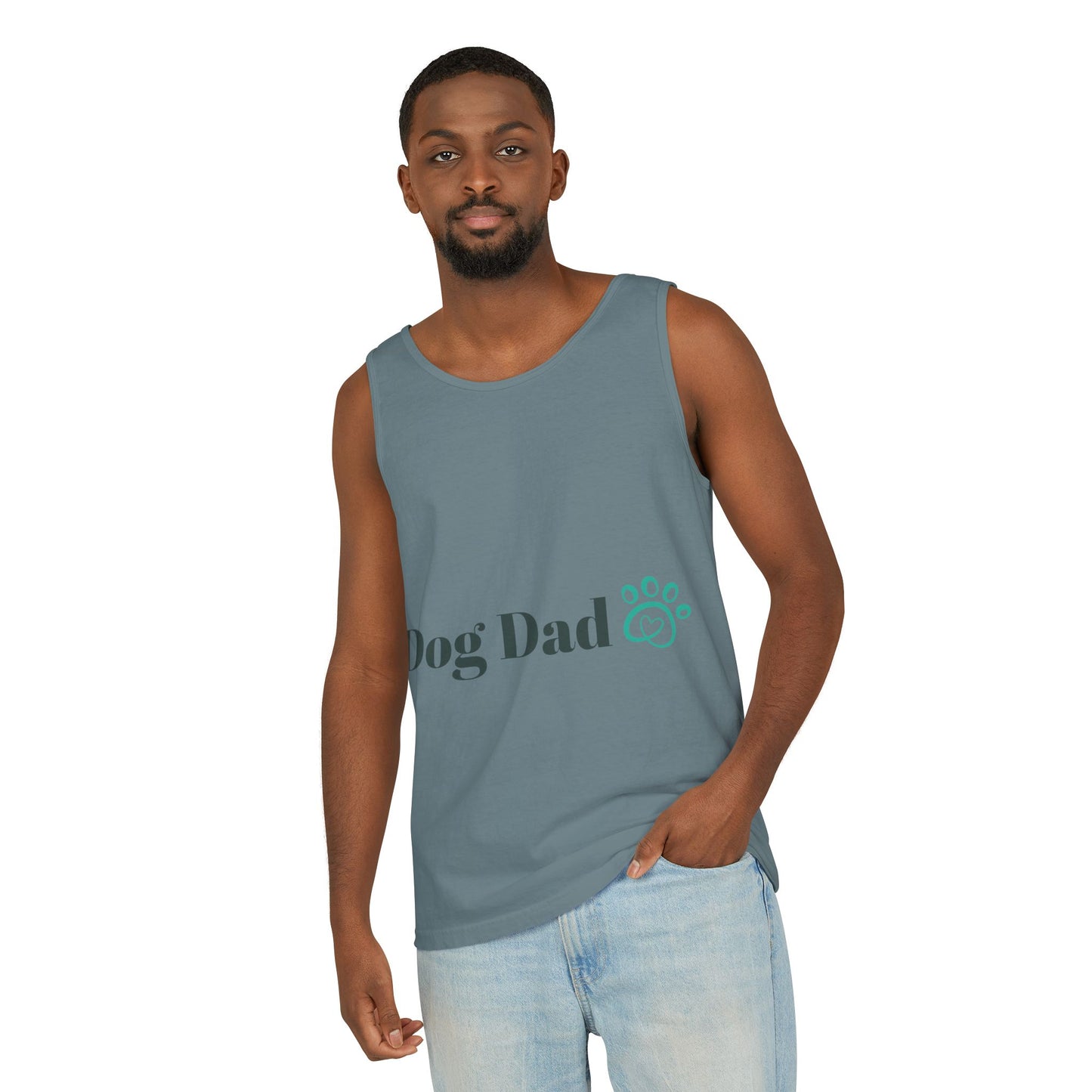 Dog Dad Unisex Garment-Dyed Tank Top - Perfect Gift for Pet Lovers
