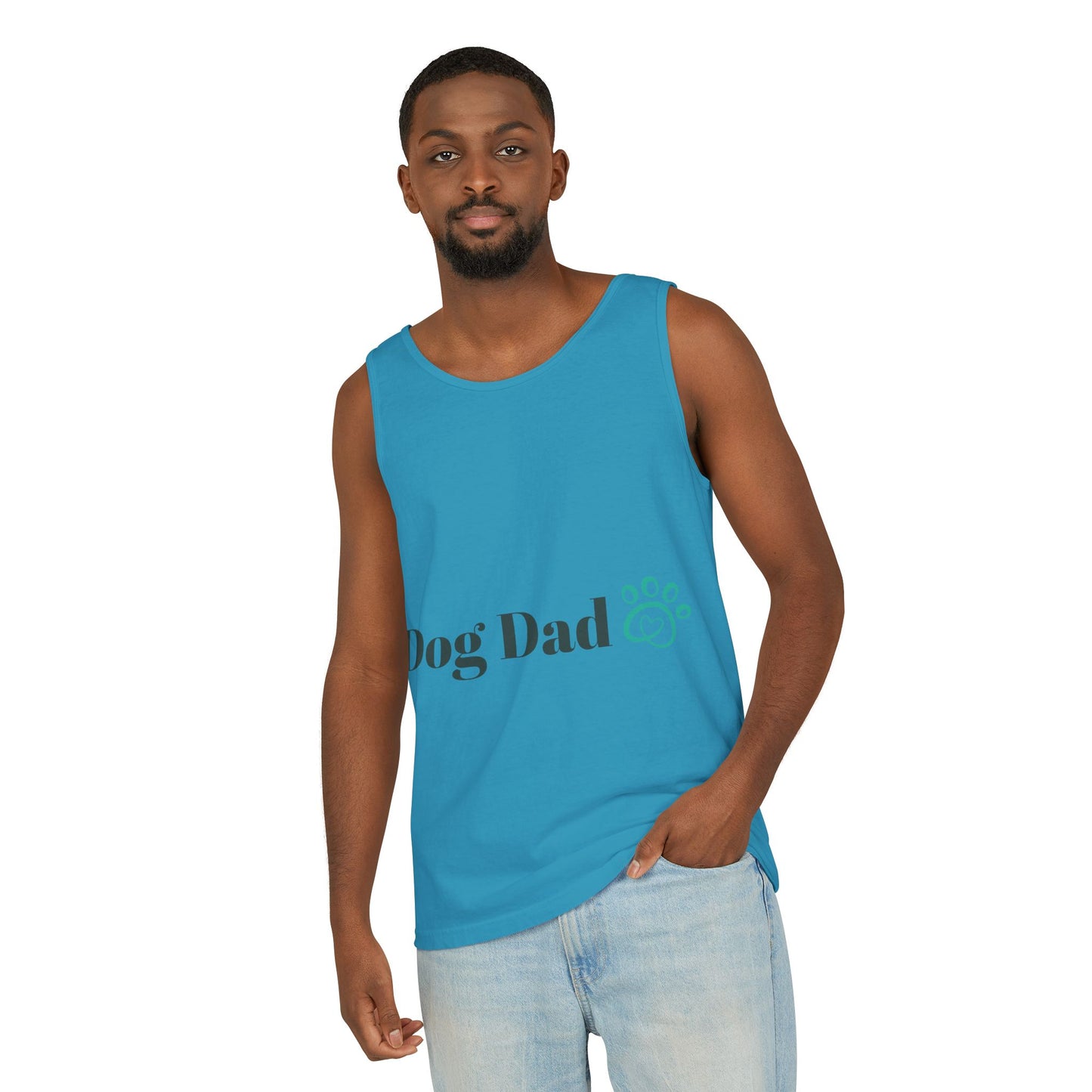 Dog Dad Unisex Garment-Dyed Tank Top - Perfect Gift for Pet Lovers