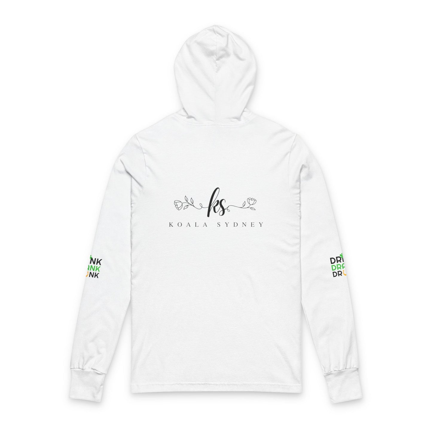 St. Patrick's Day Man Hooded Long Sleeve Tee - 'Drink Drank Drunk'